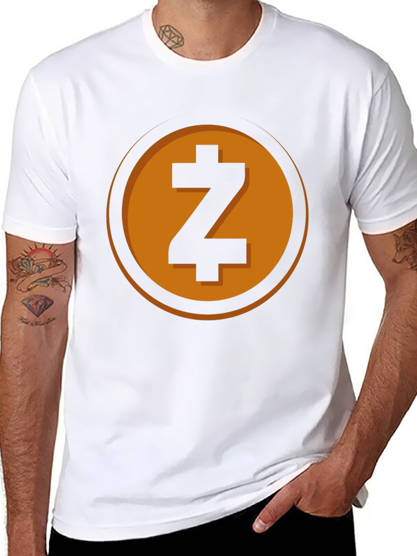 Zcash Crypto Tee - Black Cotton T-Shirt