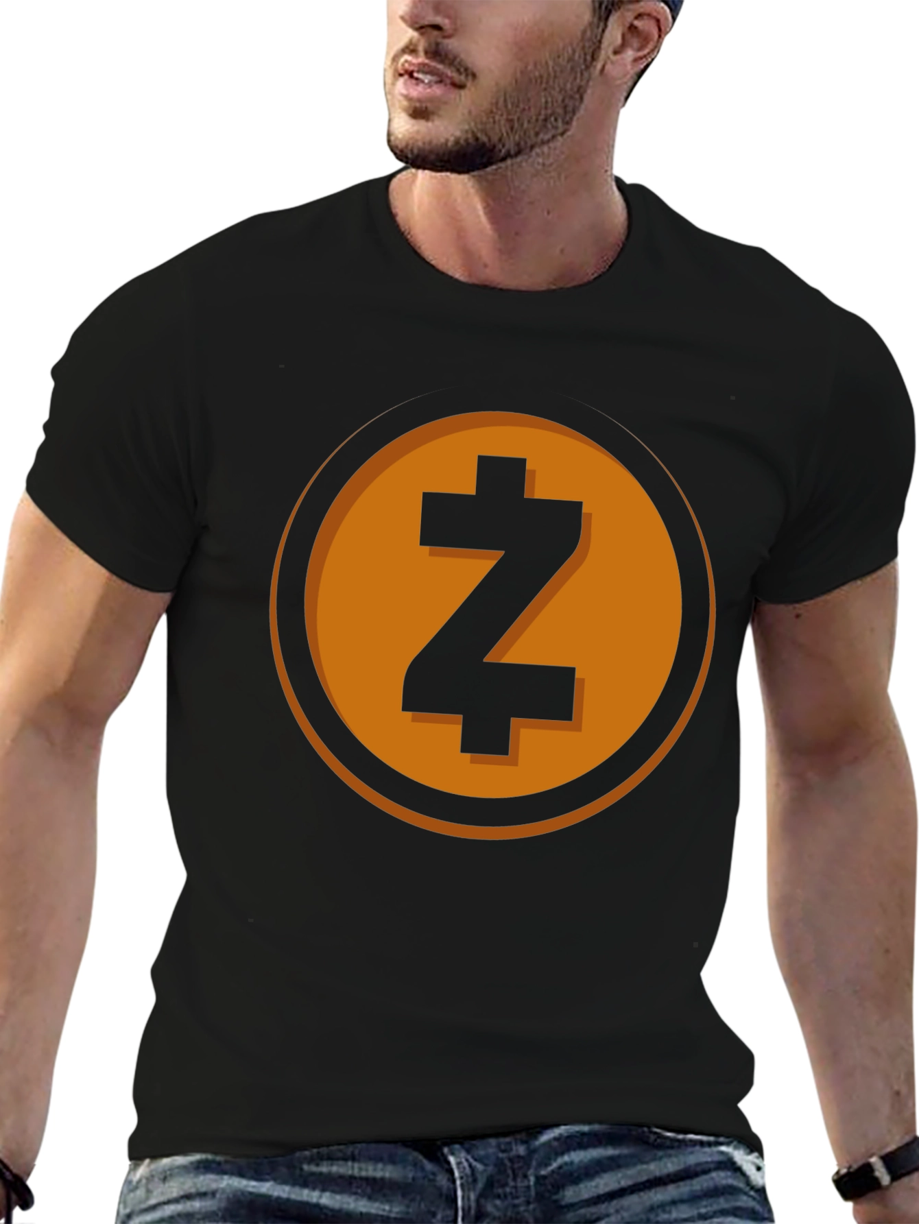 Zcash Crypto Tee - Black Cotton T-Shirt