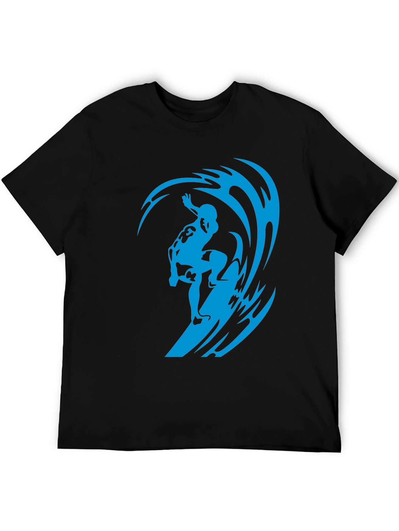 Surfer Wave Black T-Shirt