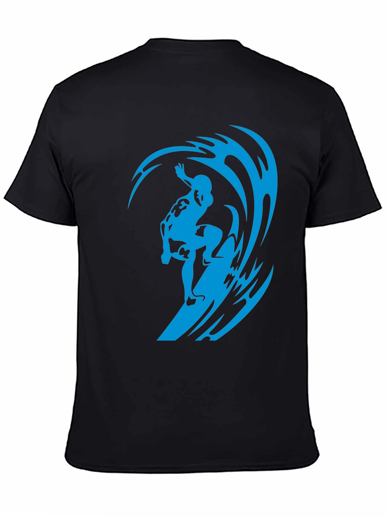 Surfer Wave Black T-Shirt
