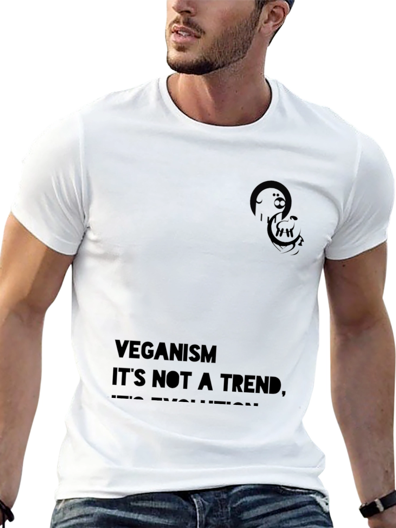 Veganism Evolution Graphic Tee - Black