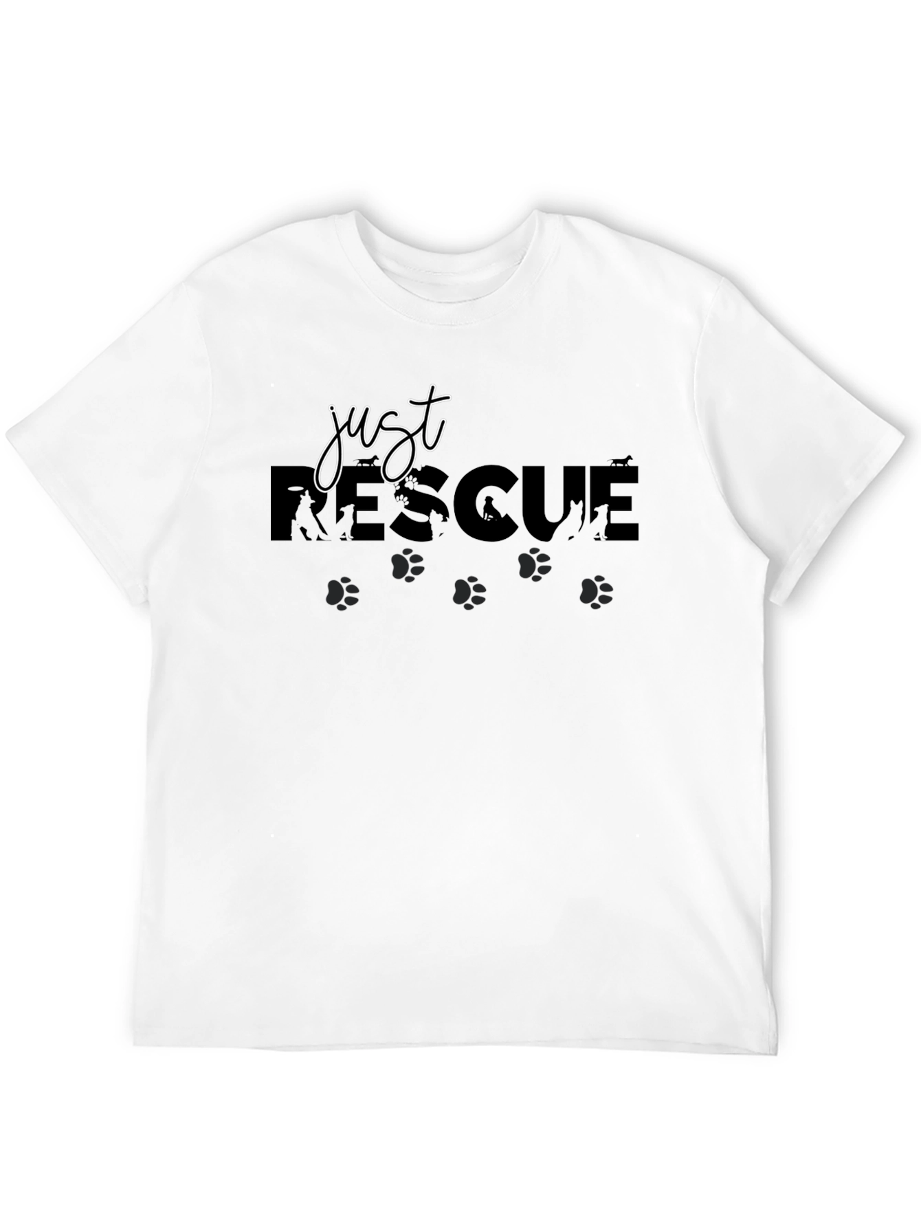 Just Rescue Black Graphic Tee