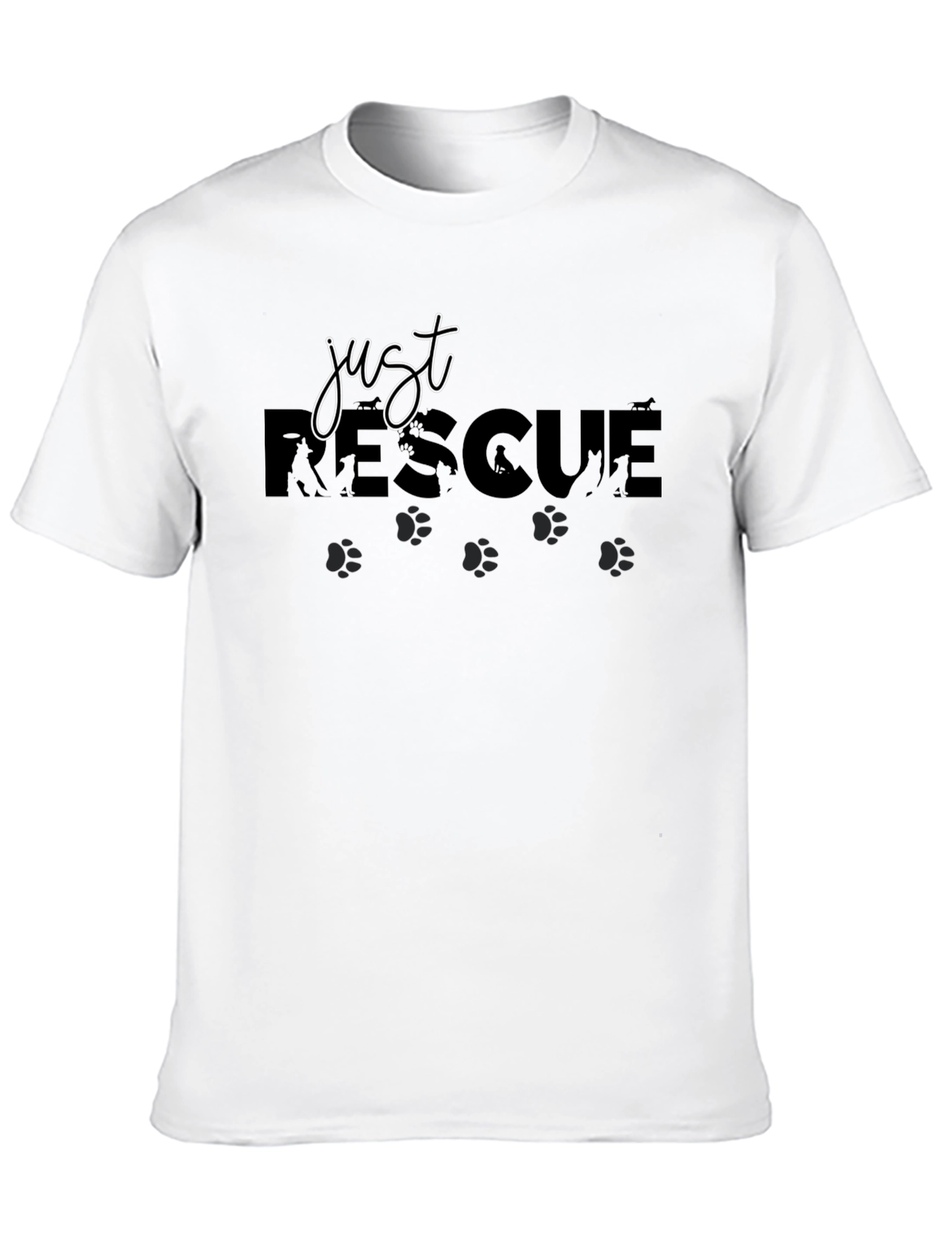 Just Rescue Black Graphic Tee