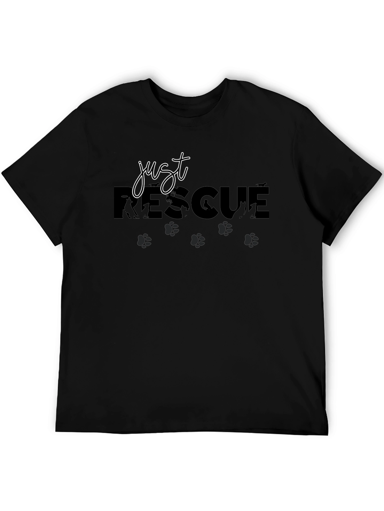Just Rescue Black Graphic Tee