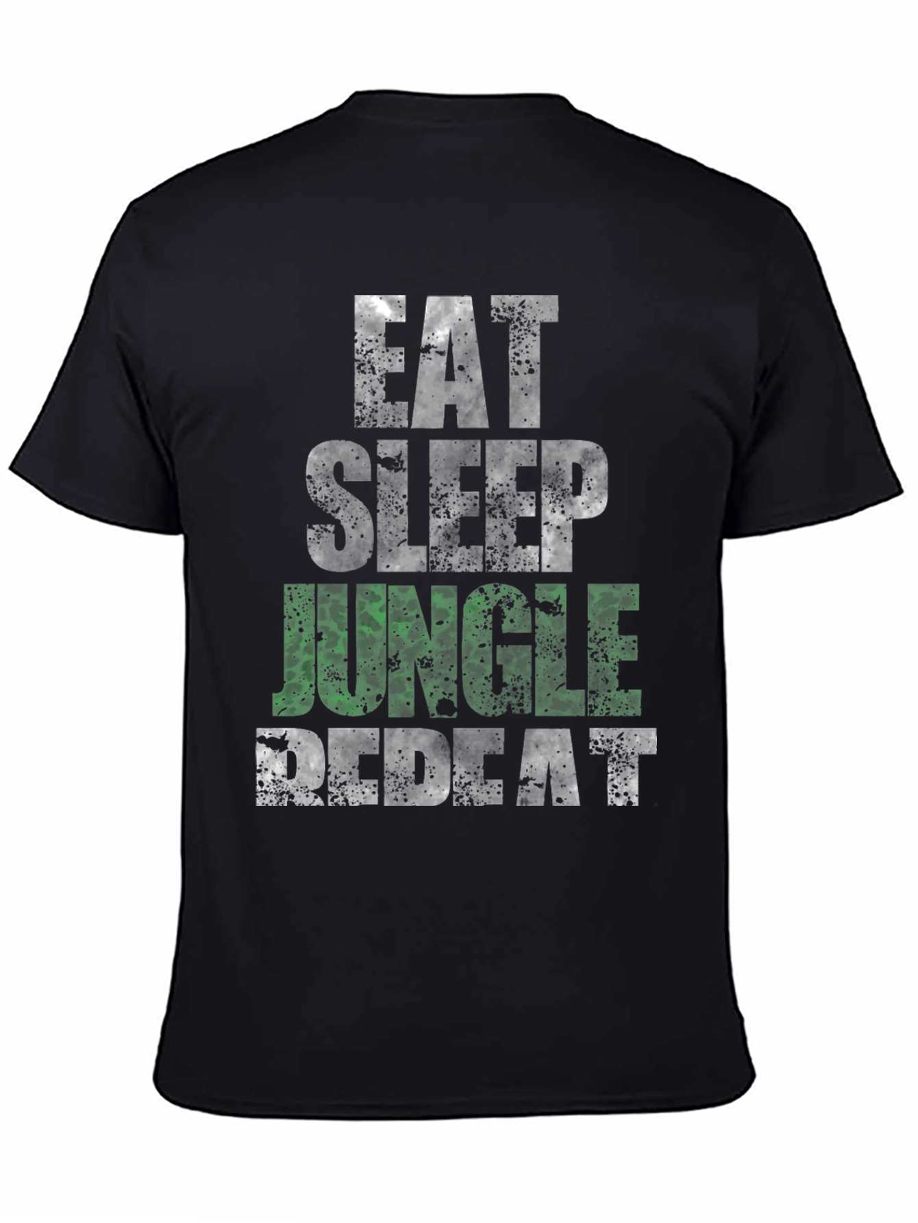Eat Sleep Jungle Repeat Black Graphic Tee