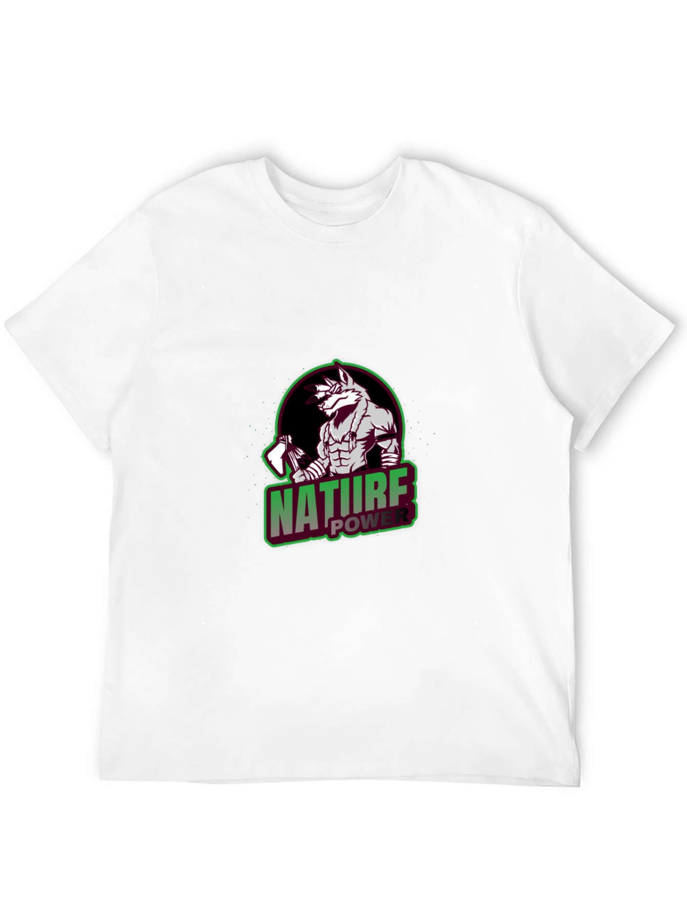Nature Power Wolf Graphic T-Shirt