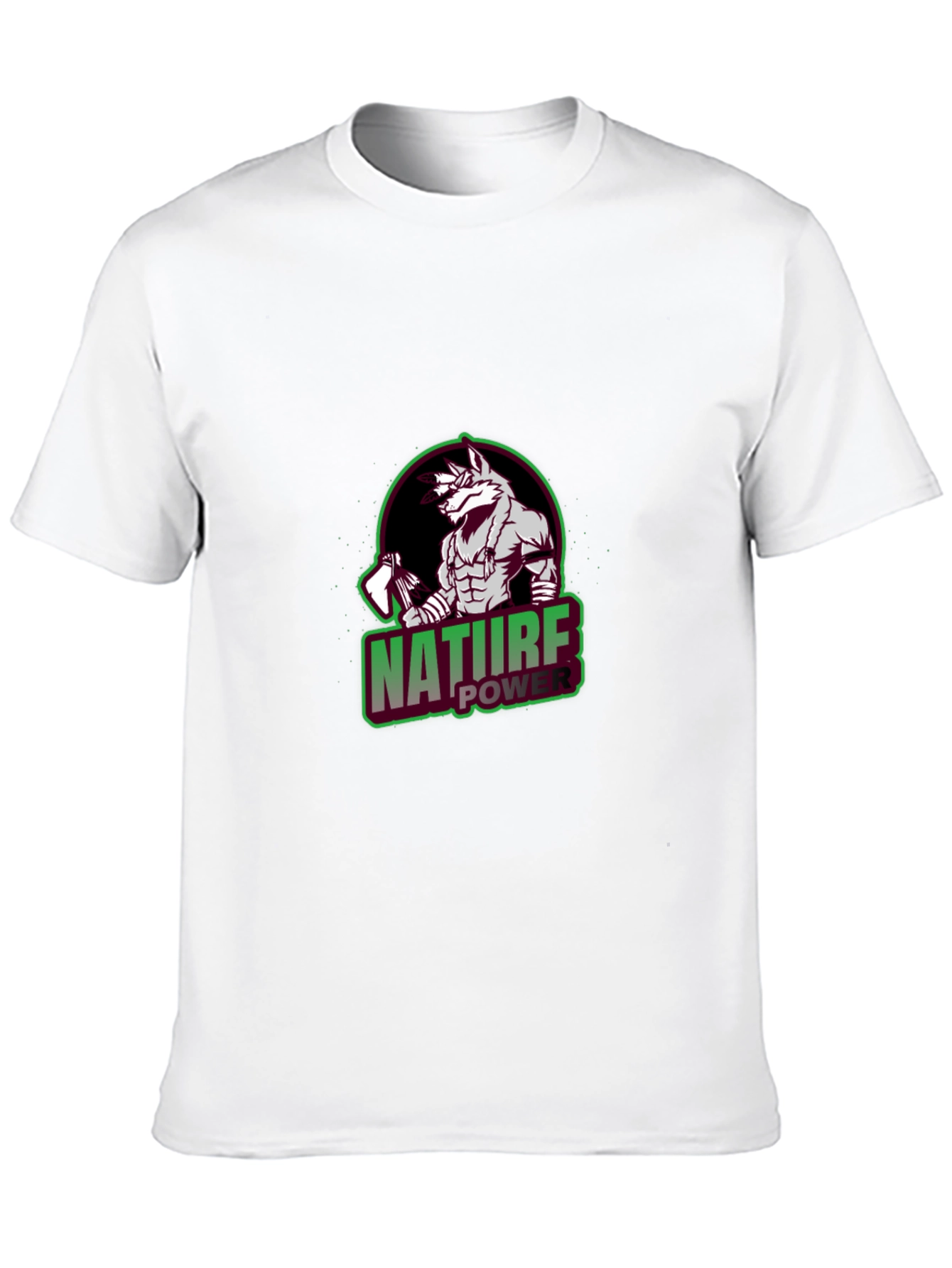 Nature Power Wolf Graphic T-Shirt