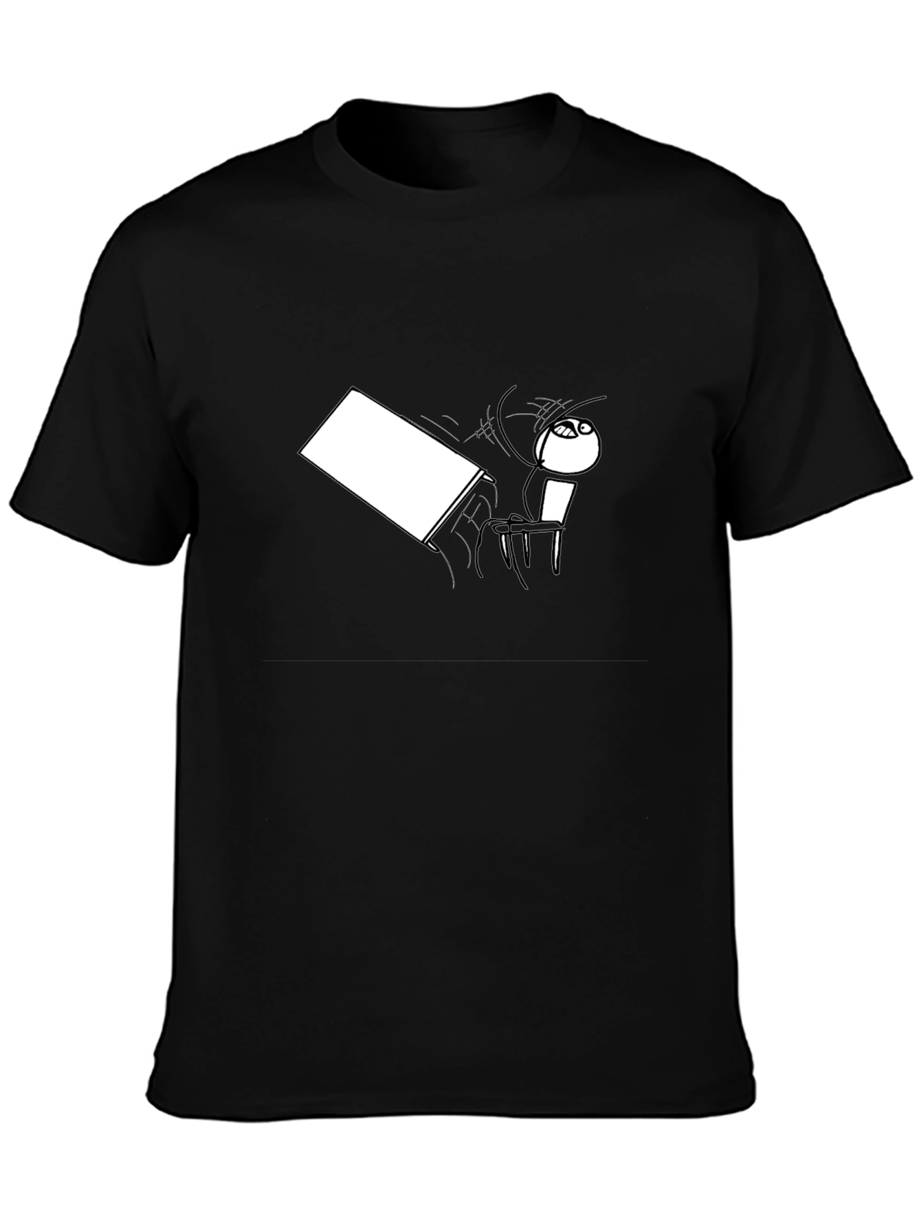 Humorous Meme Graphic Print Black T-Shirt