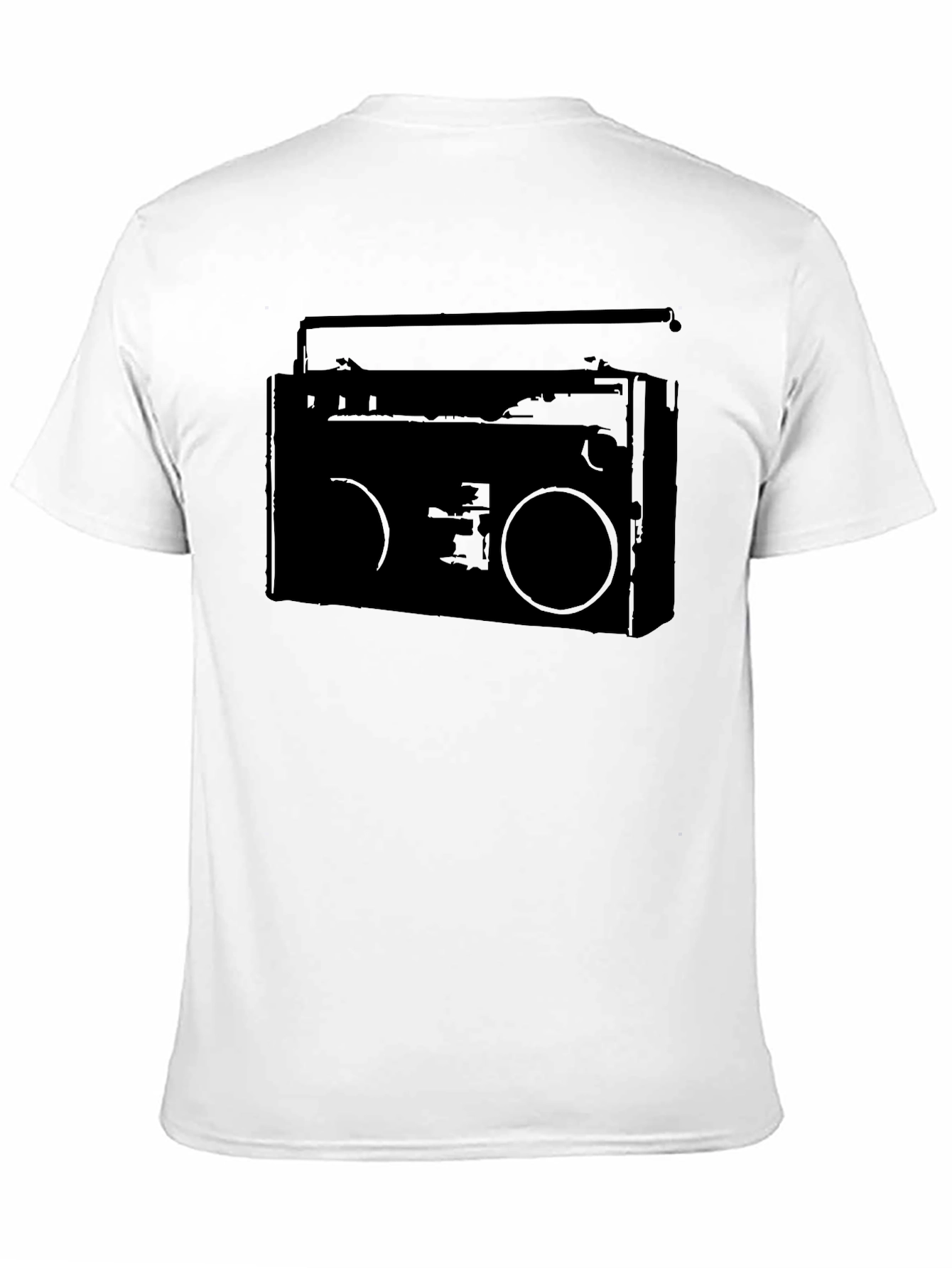 Retro Boombox Graphic Tee - Classic Style