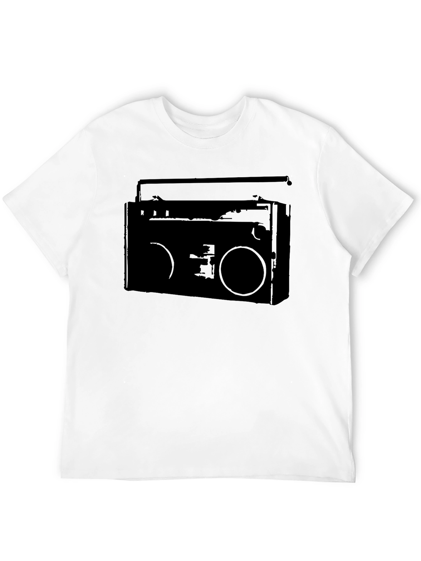 Retro Boombox Graphic Tee - Classic Style