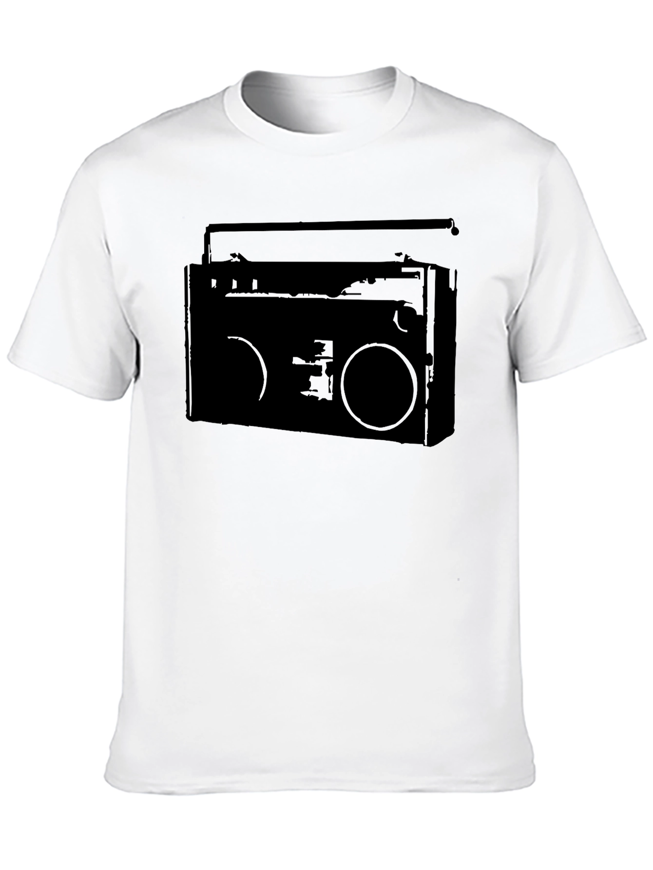 Retro Boombox Graphic Tee - Classic Style