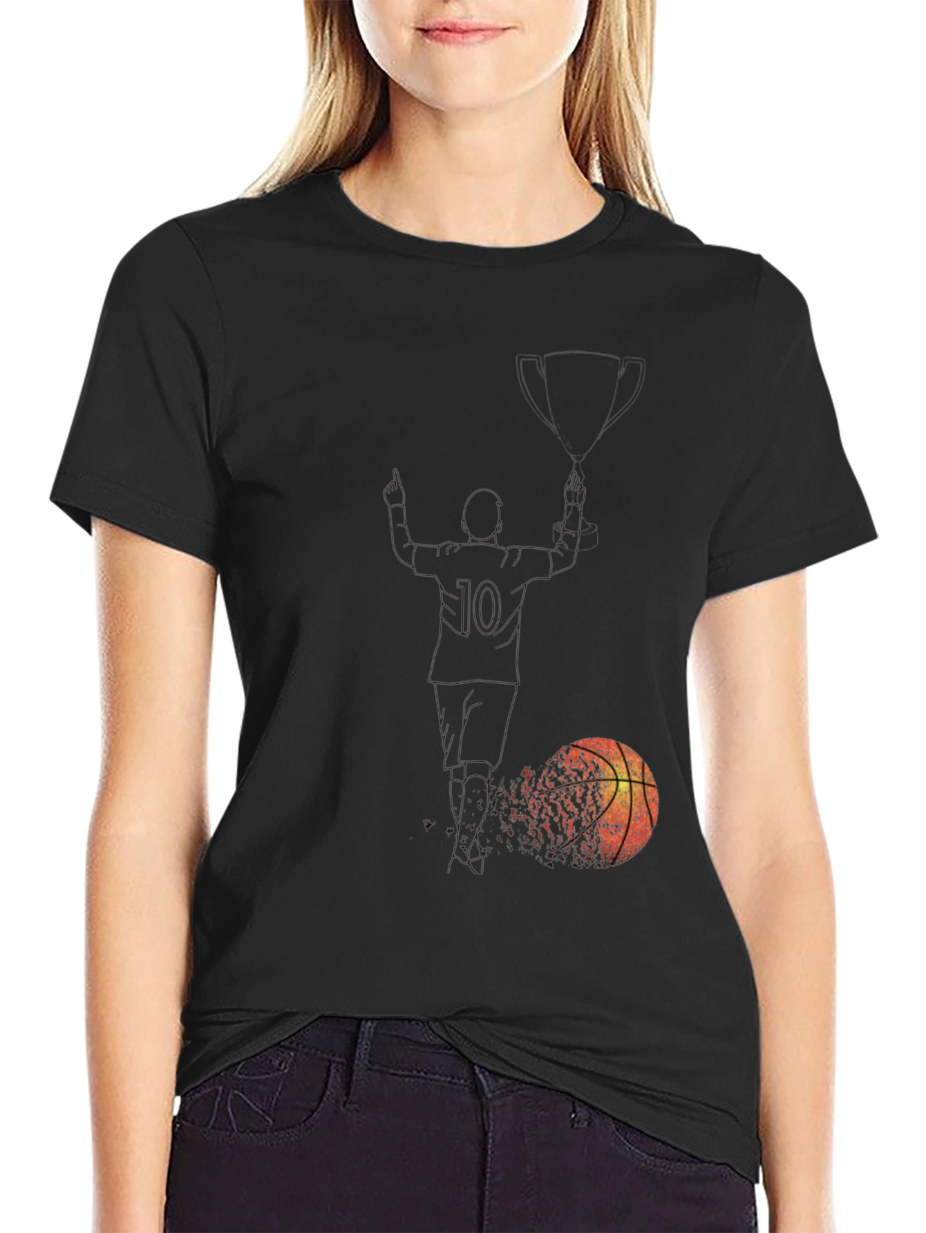 Basketball Trophy Black T-Shirt