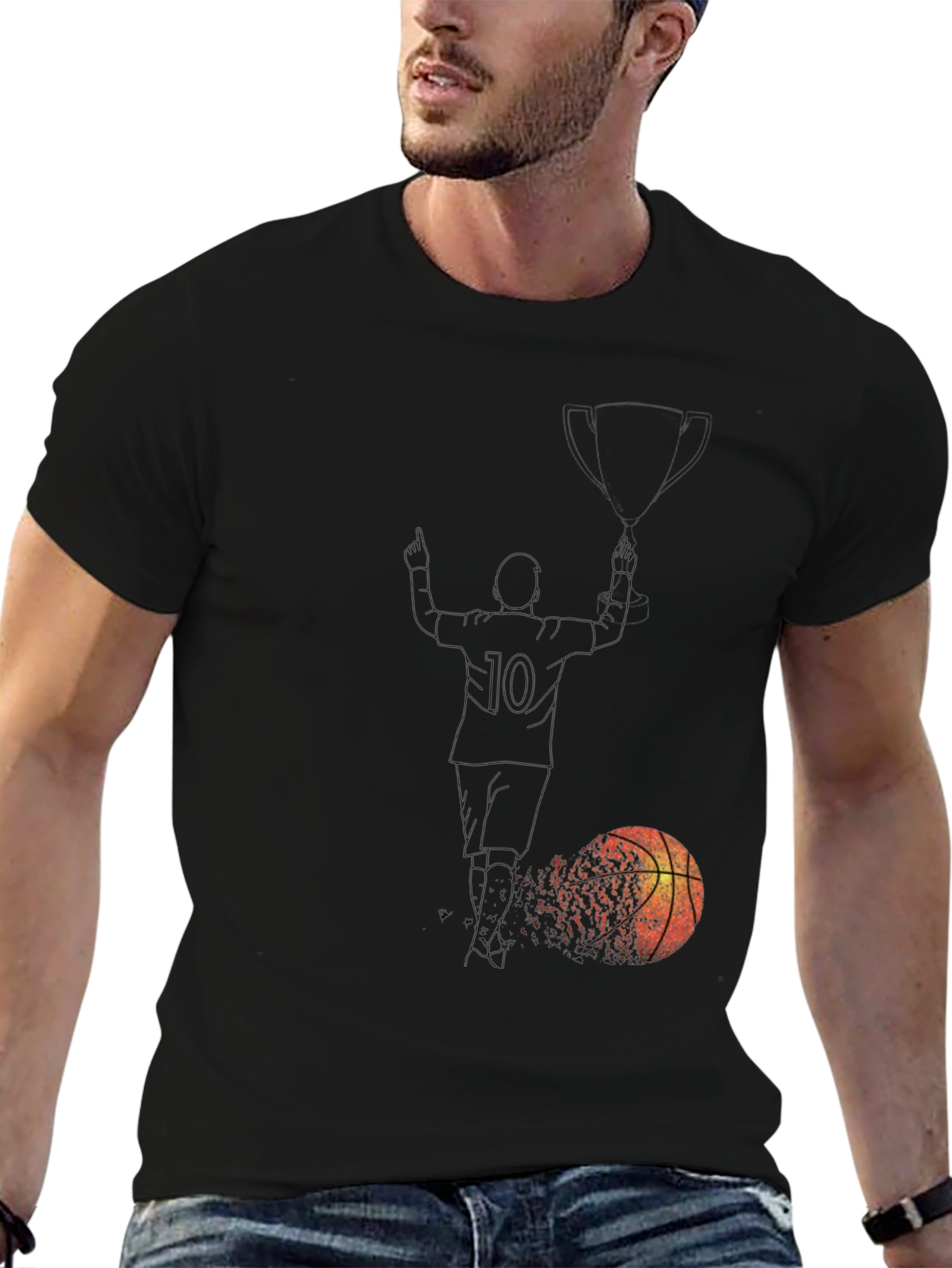 Basketball Trophy Black T-Shirt