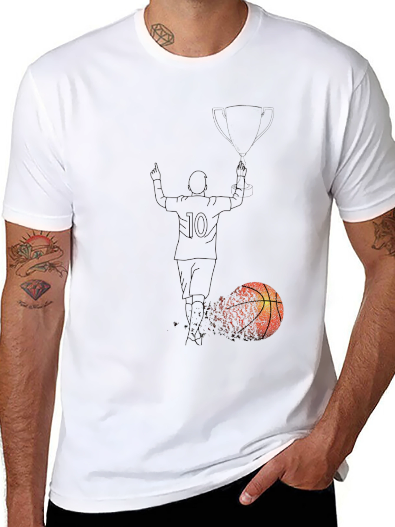 Basketball Trophy Black T-Shirt