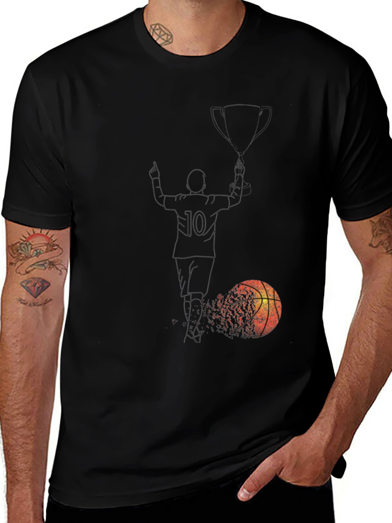 Basketball Trophy Black T-Shirt