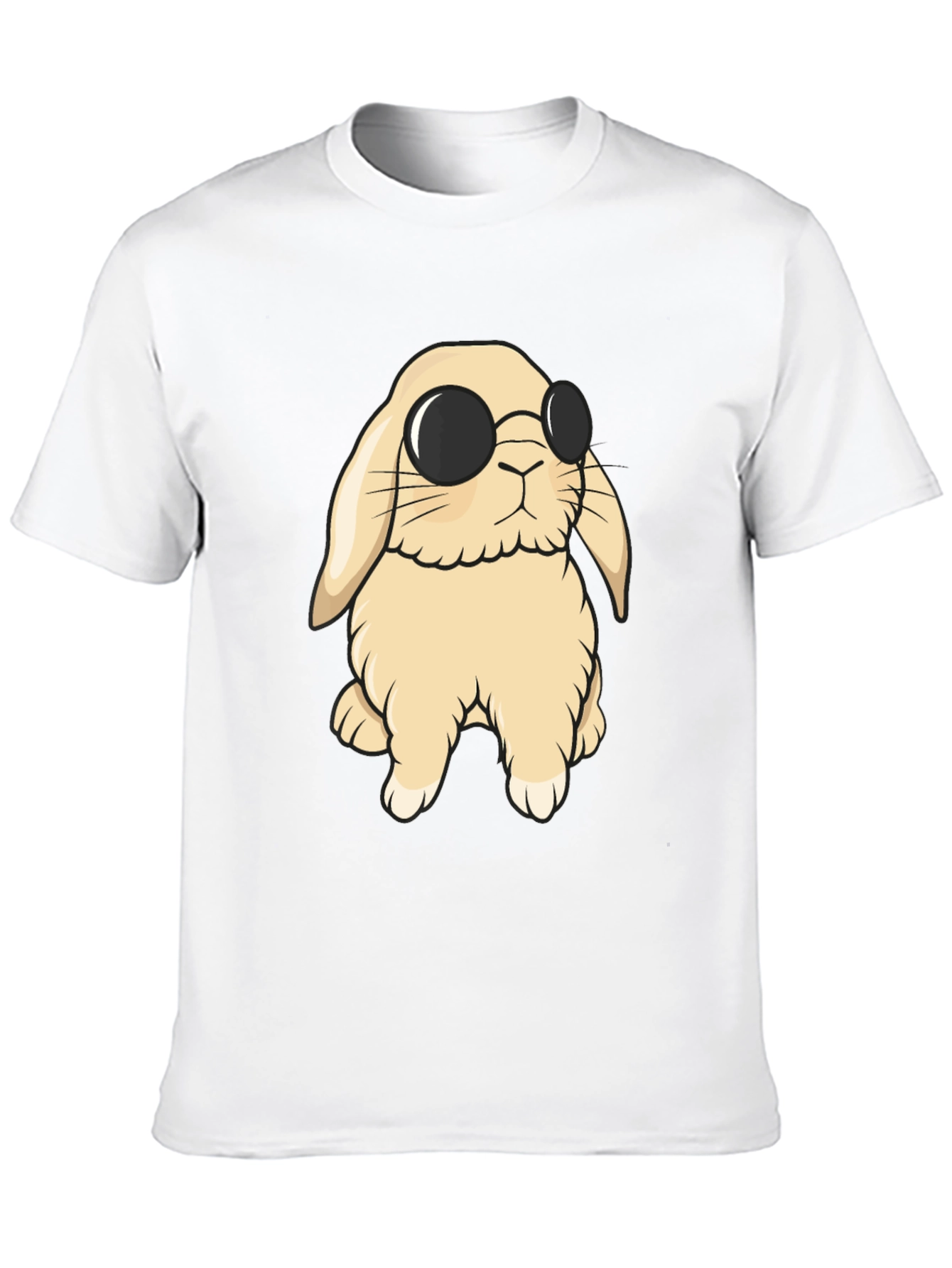 Cool Bunny T-Shirt - Black Cotton Blend Tee