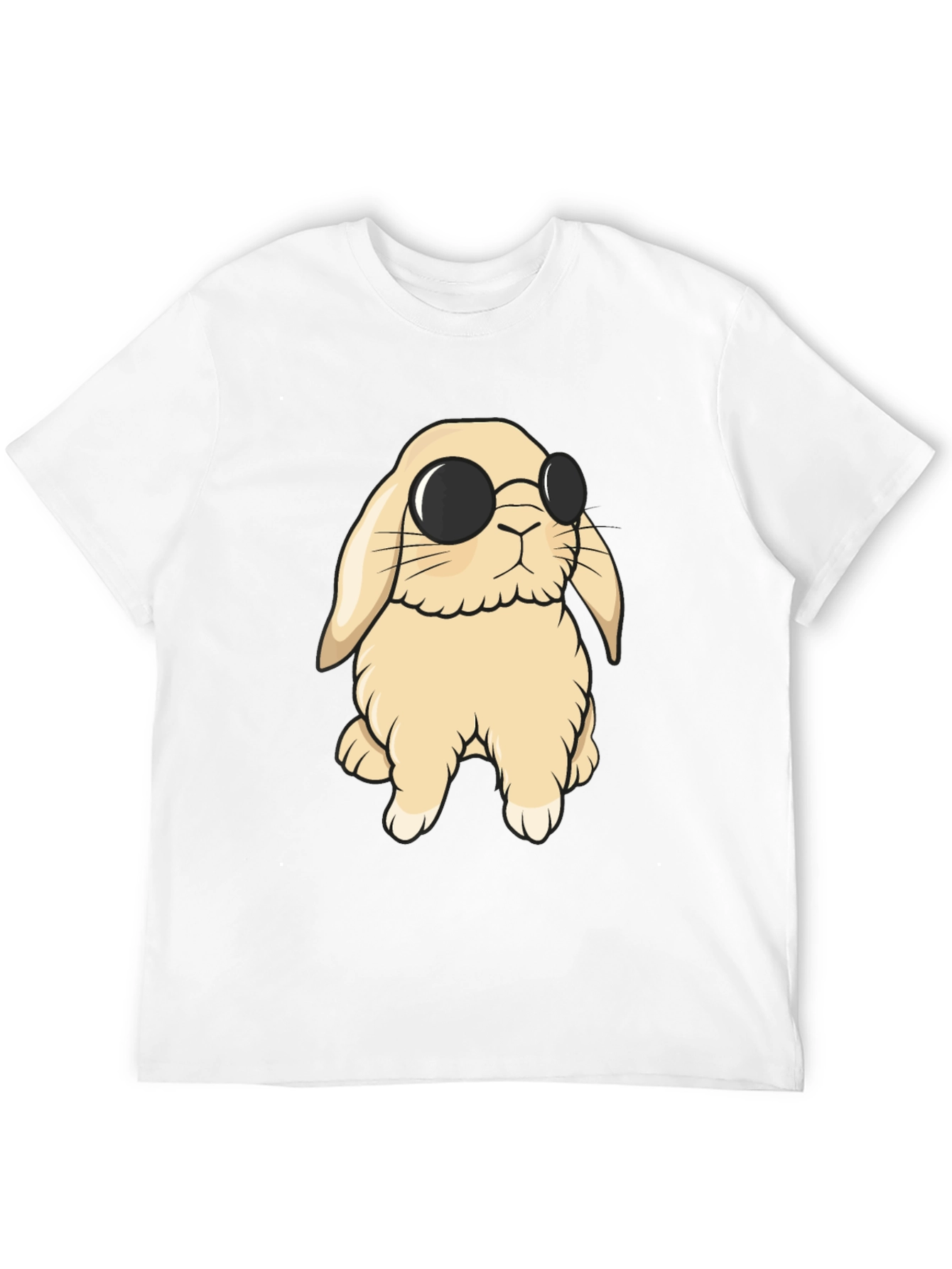 Cool Bunny T-Shirt - Black Cotton Blend Tee