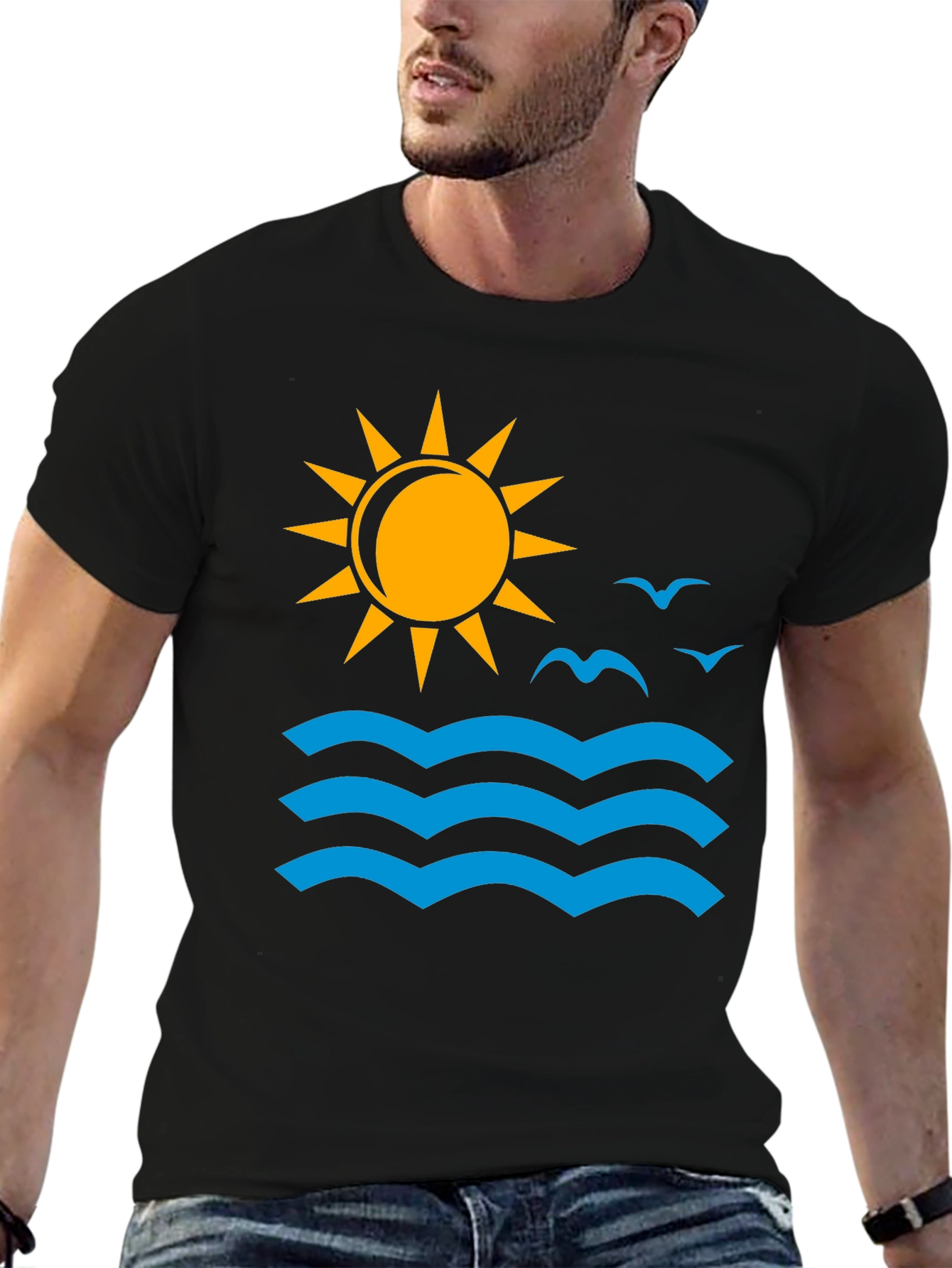Ocean Sun Graphic T-Shirt