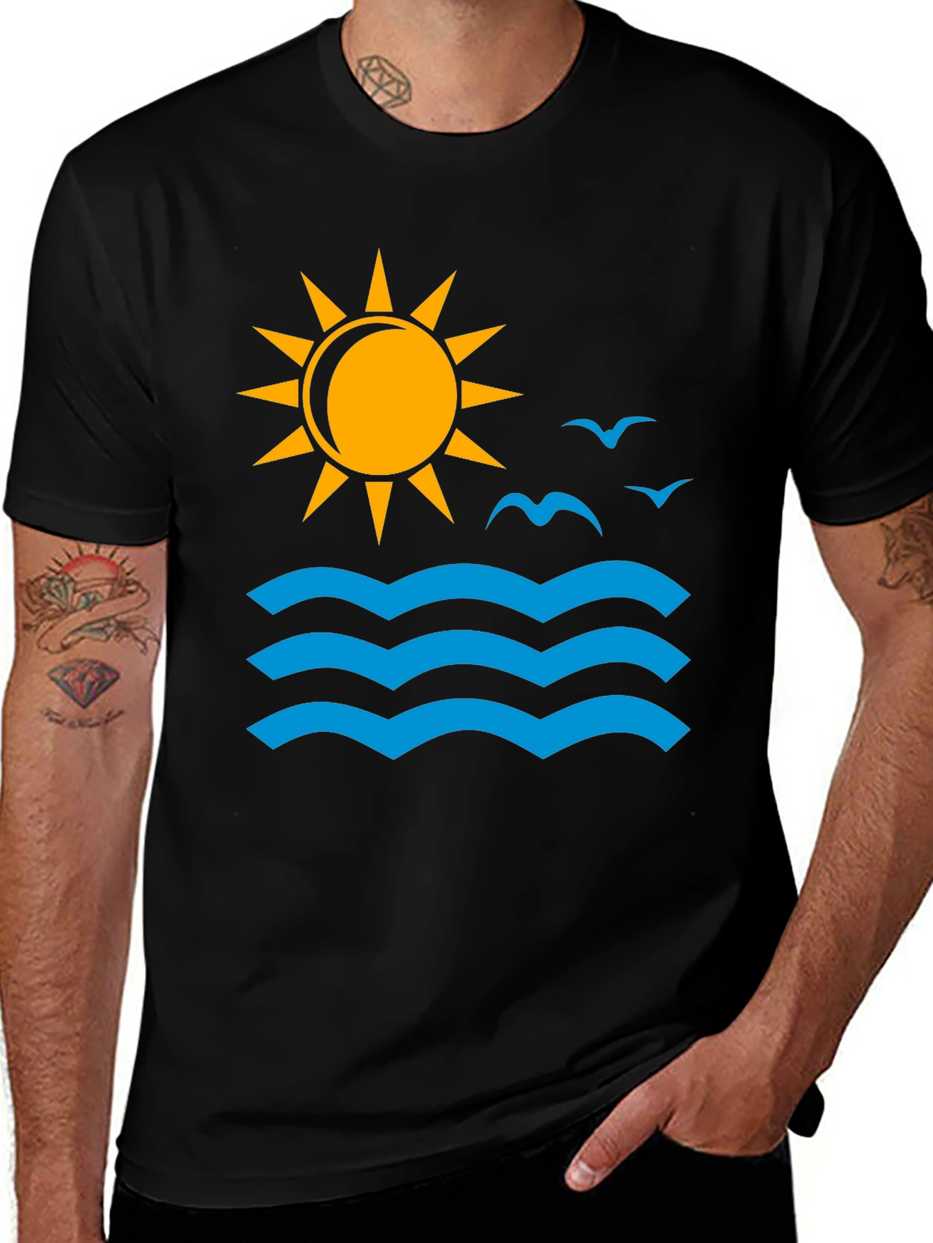 Ocean Sun Graphic T-Shirt