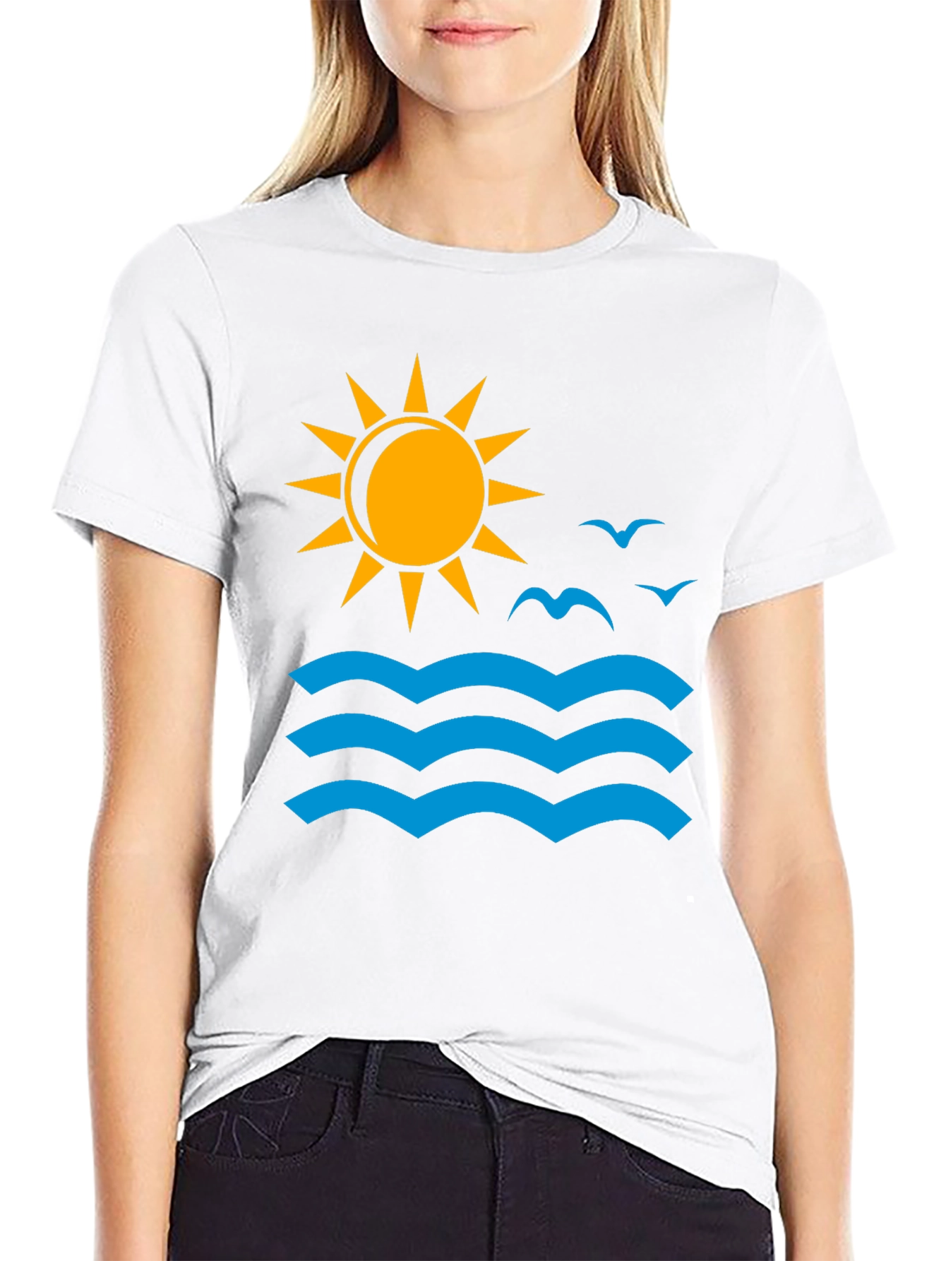 Ocean Sun Graphic T-Shirt