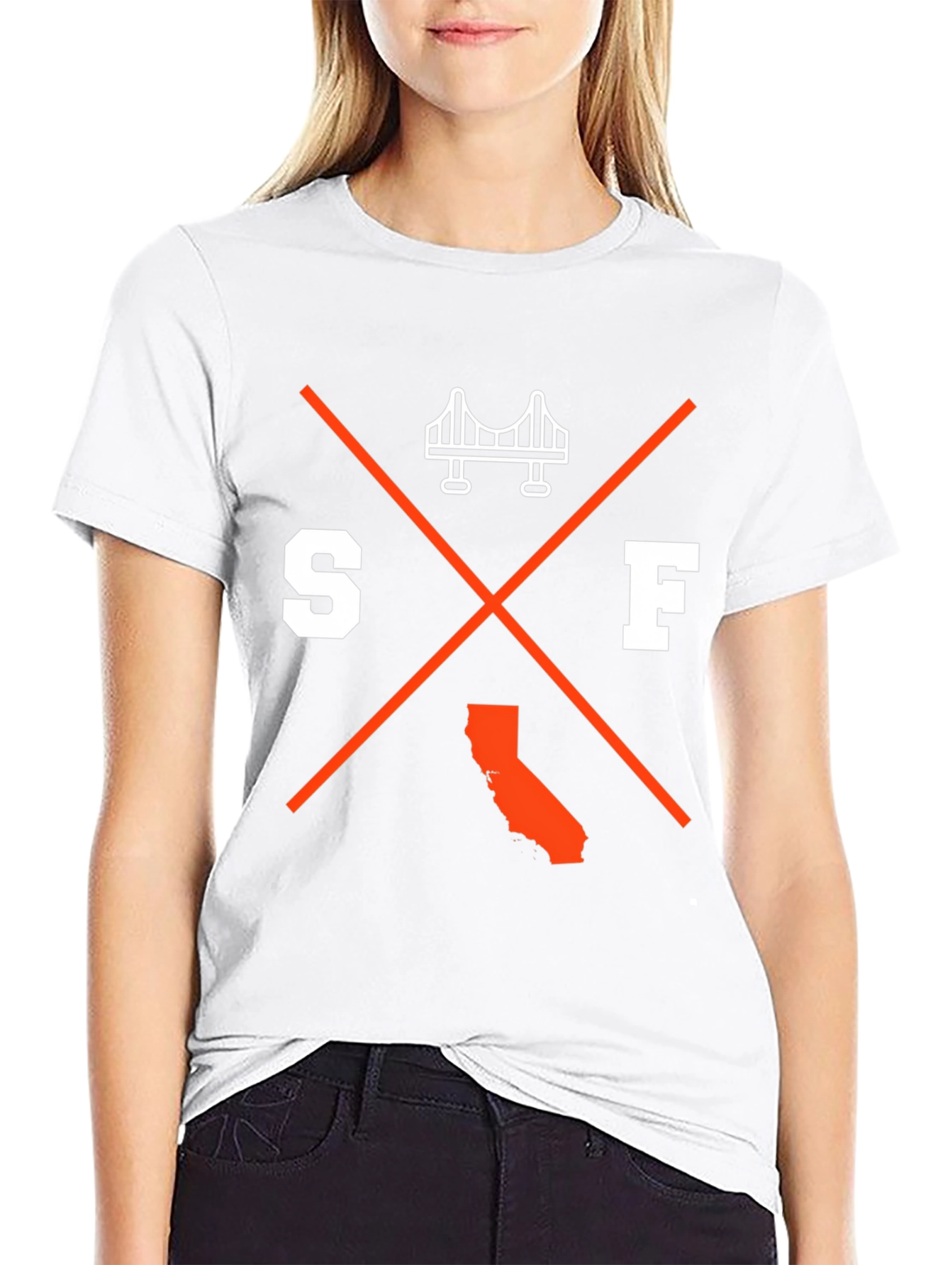 SF California Bridge Graphic Tee - Black
