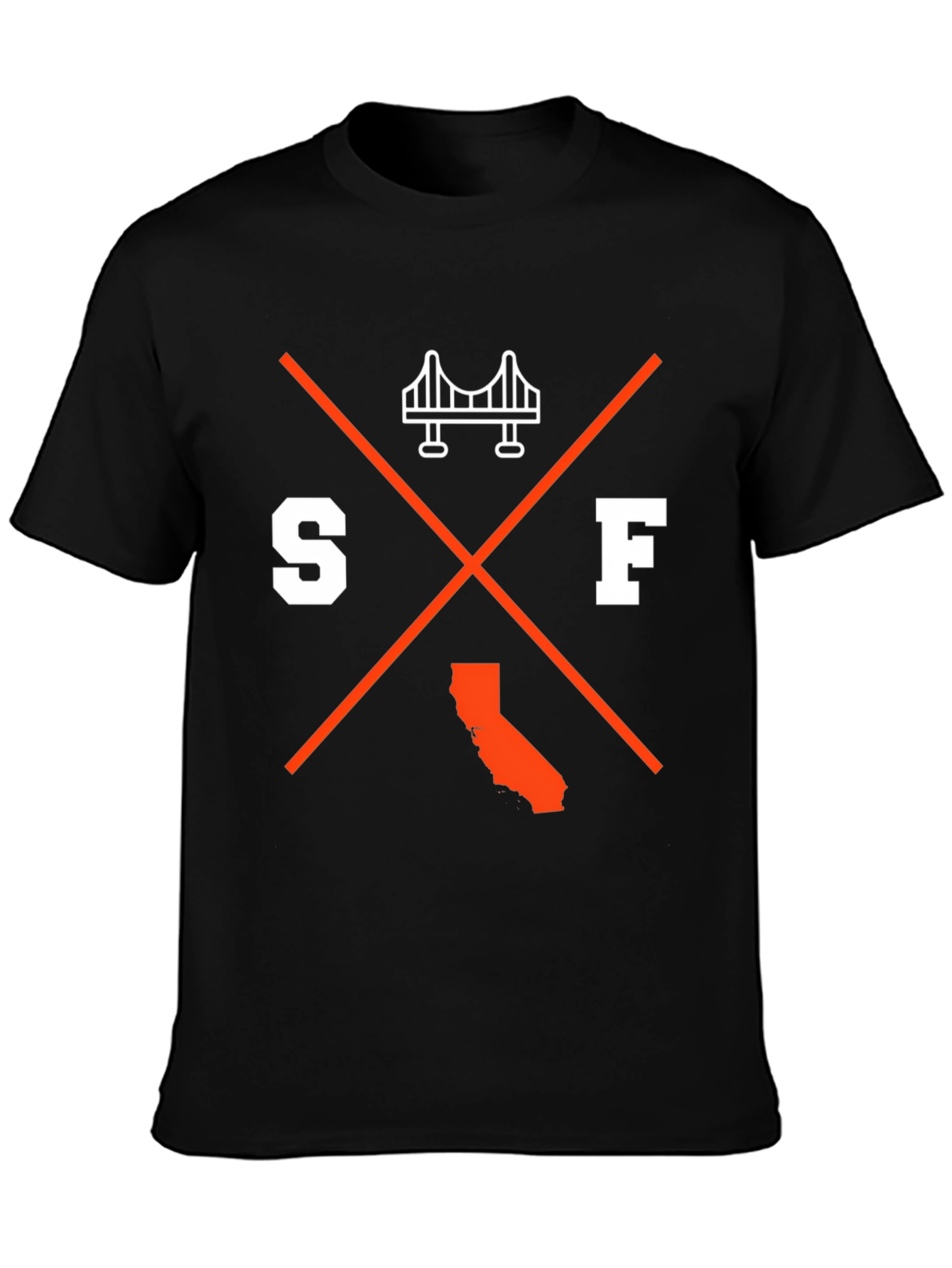 SF California Bridge Graphic Tee - Black