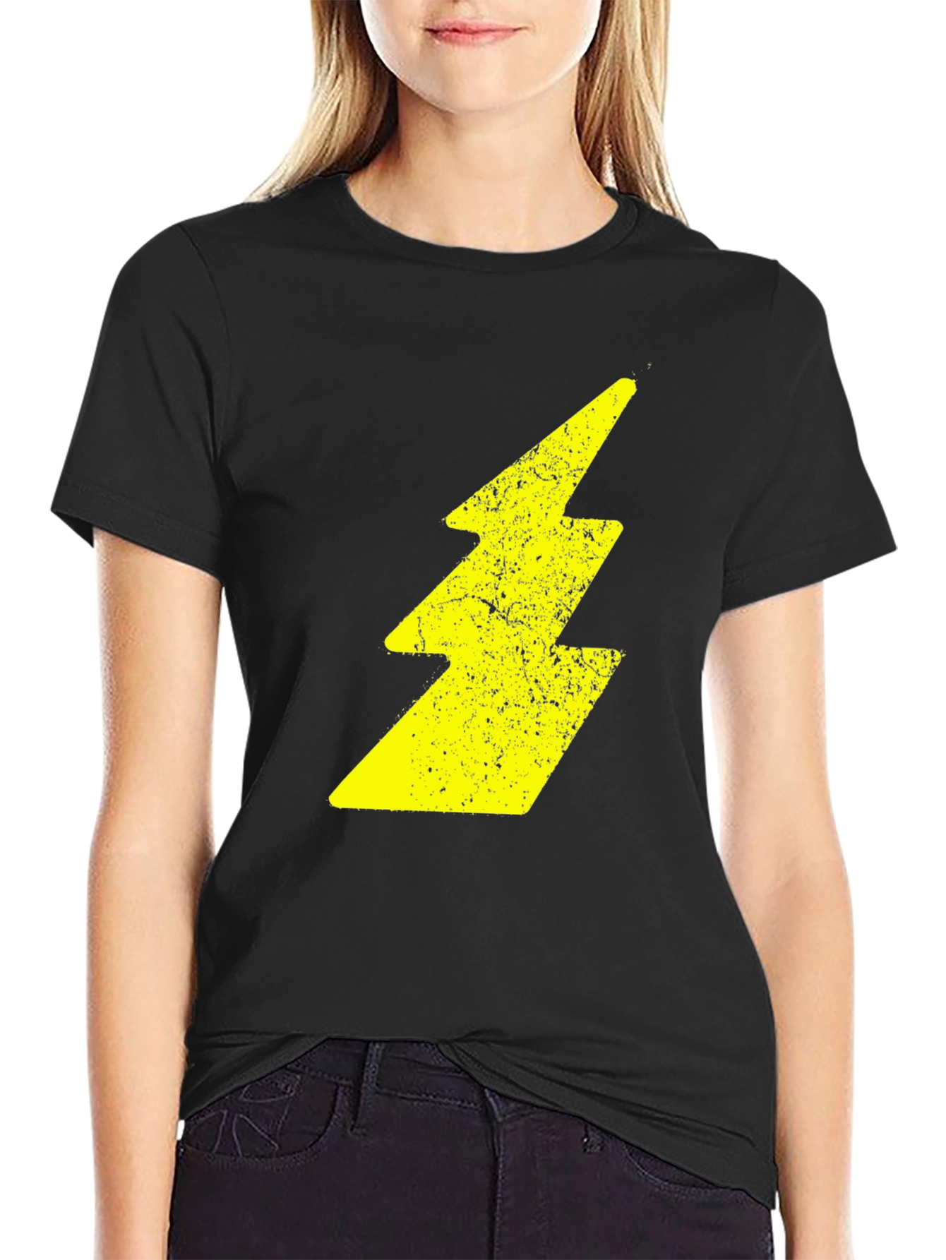 Lightning Bolt Graphic Black T-Shirt