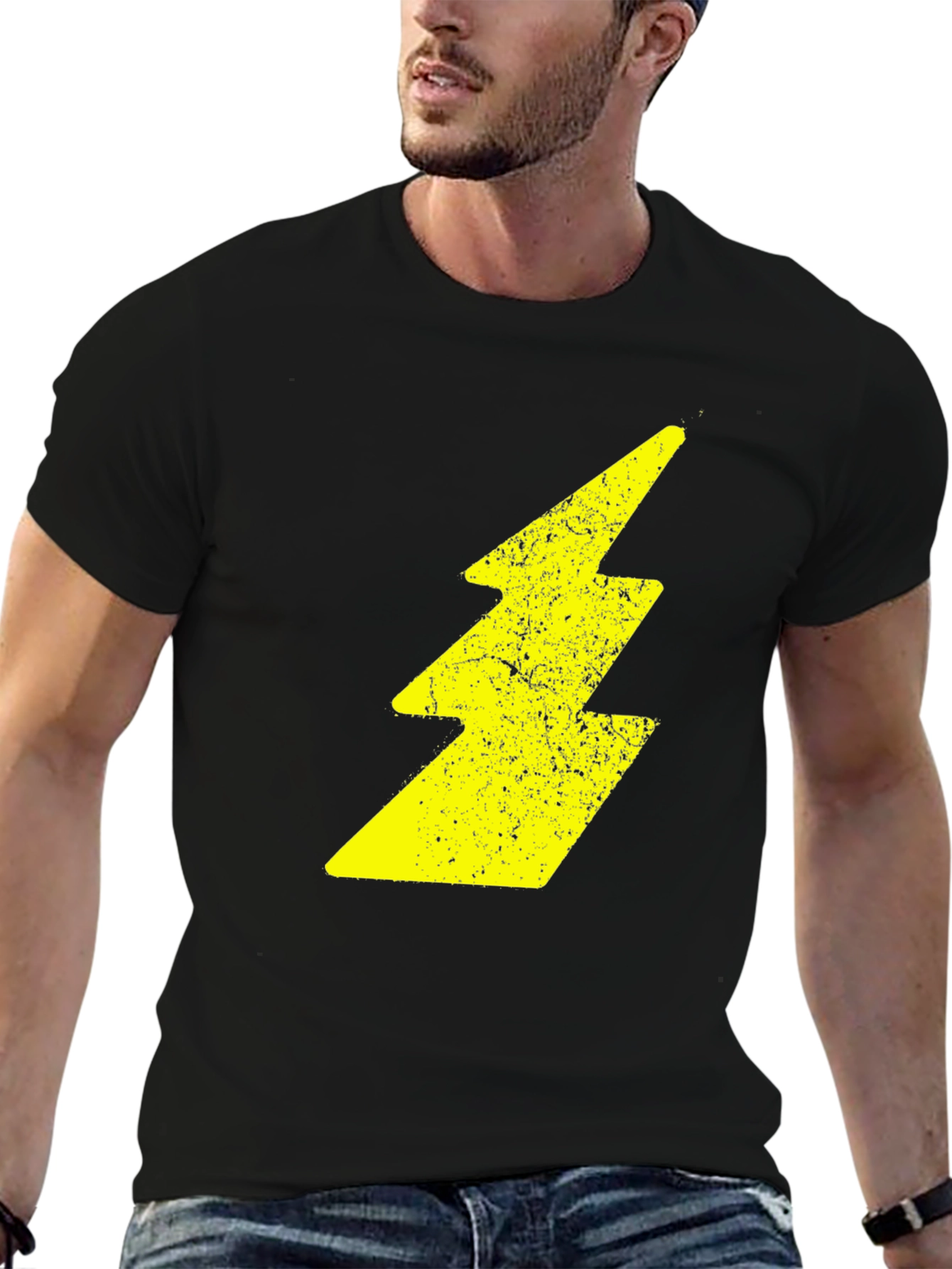 Lightning Bolt Graphic Black T-Shirt