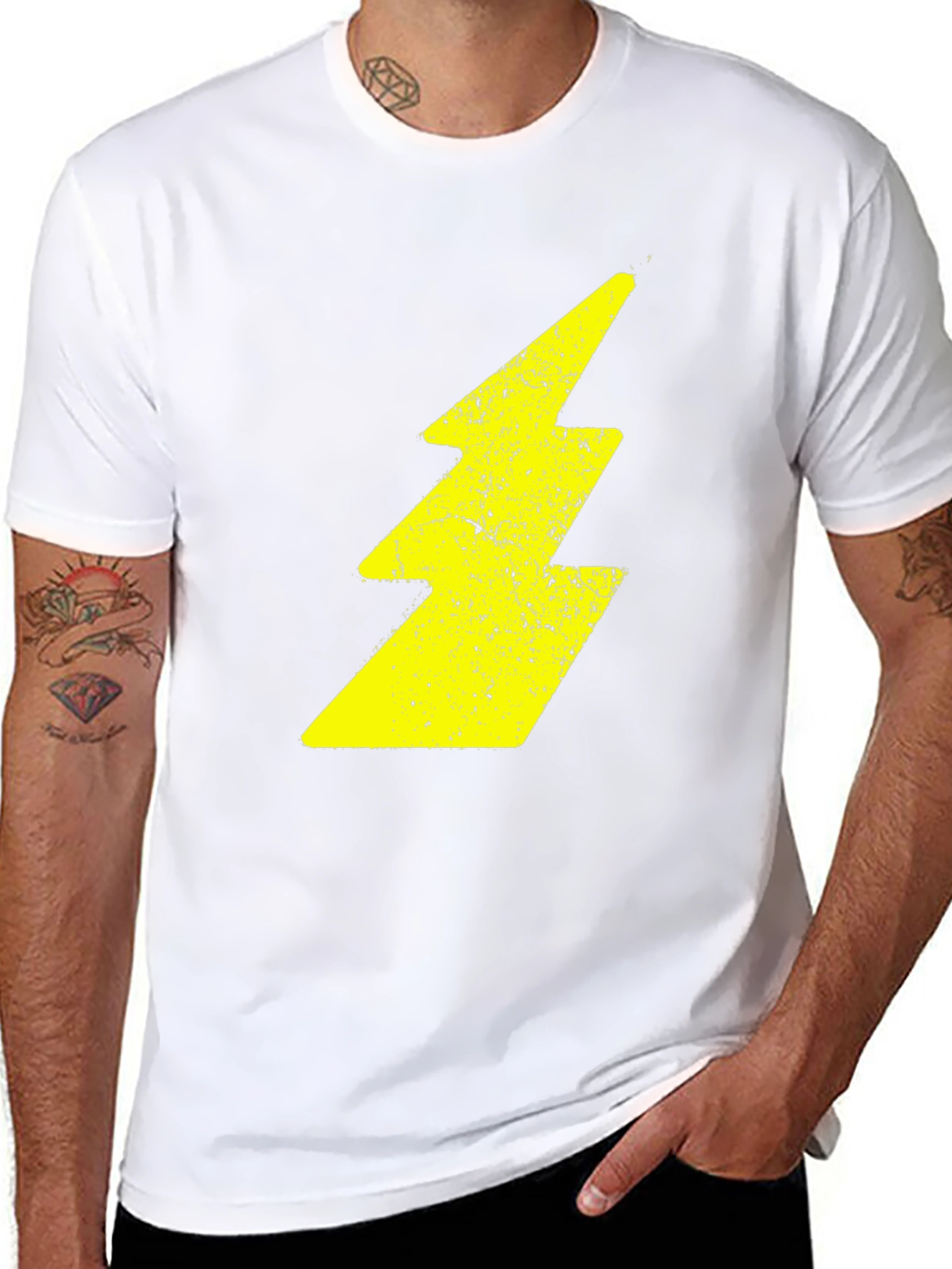 Lightning Bolt Graphic Black T-Shirt