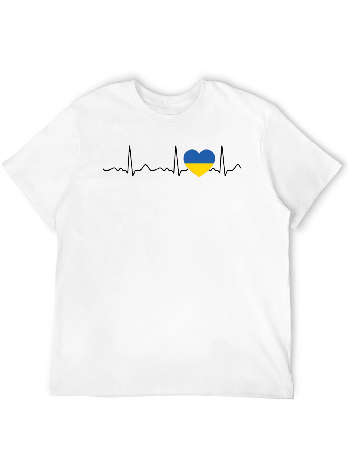 Ukraine Heartbeat T-Shirt - Support Ukraine