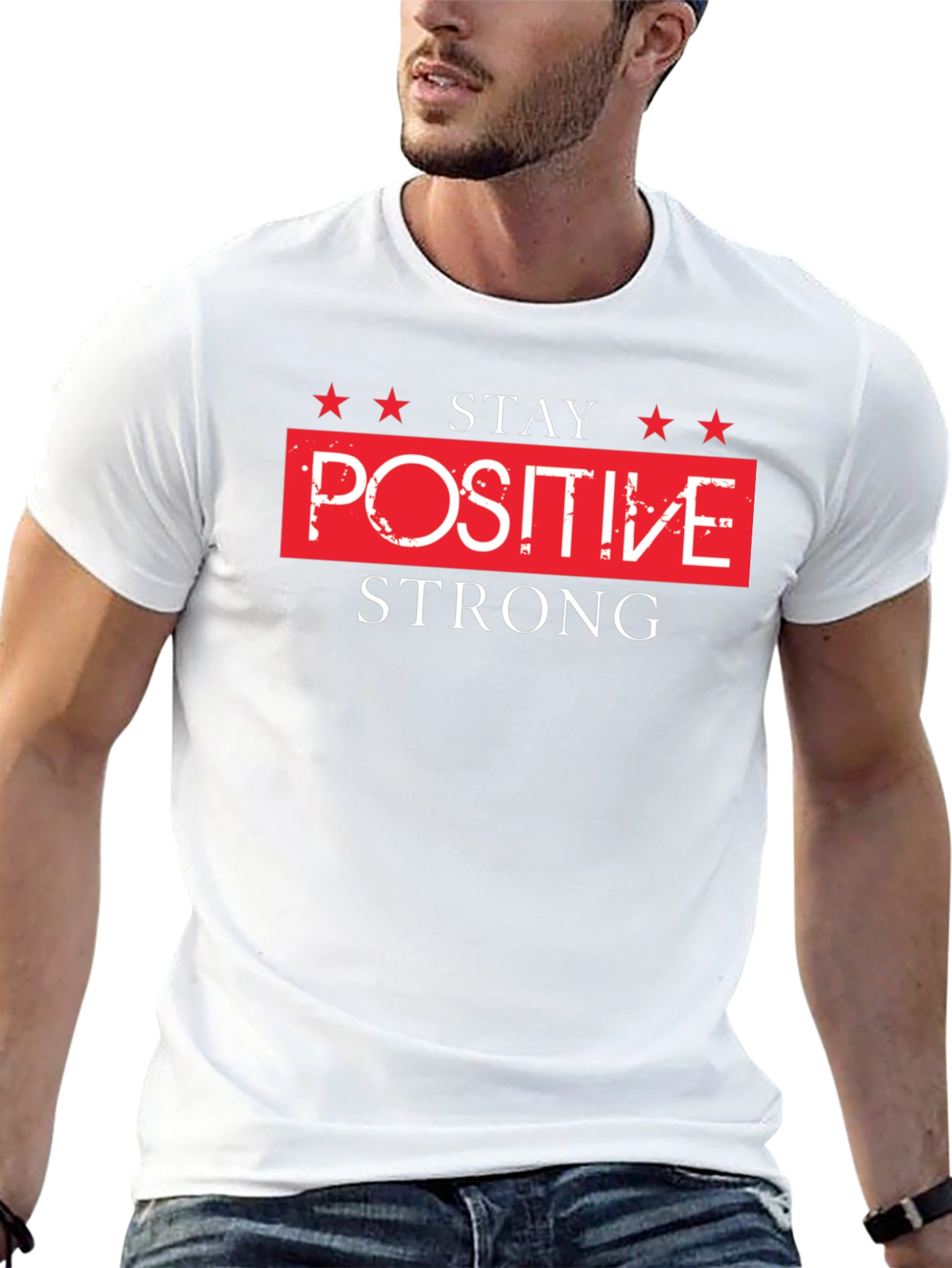 Stay Positive Strong Black T-Shirt