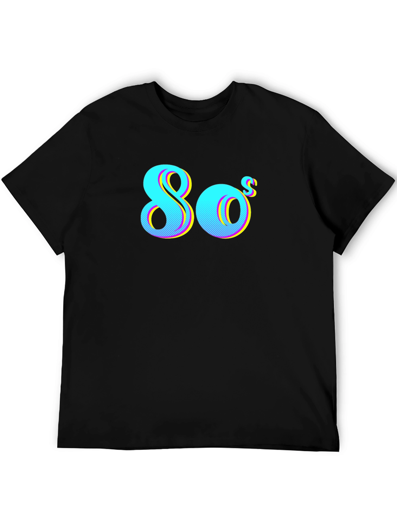 Retro 80s Graphic Tee - Black