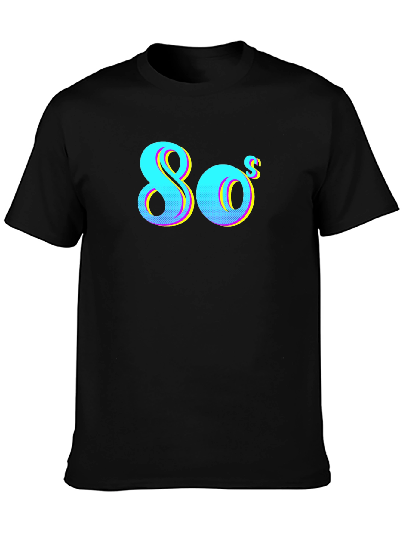 Retro 80s Graphic Tee - Black