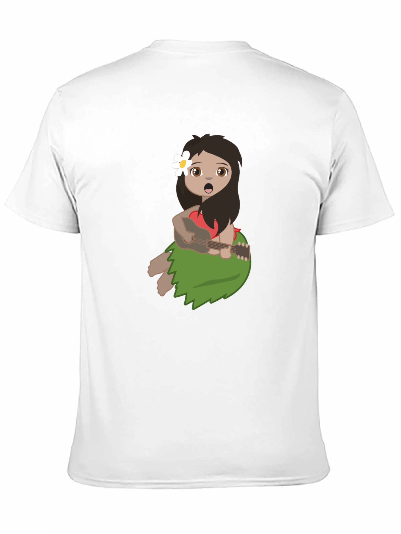 Hula Girl Graphic Tee - Black Casual T-Shirt