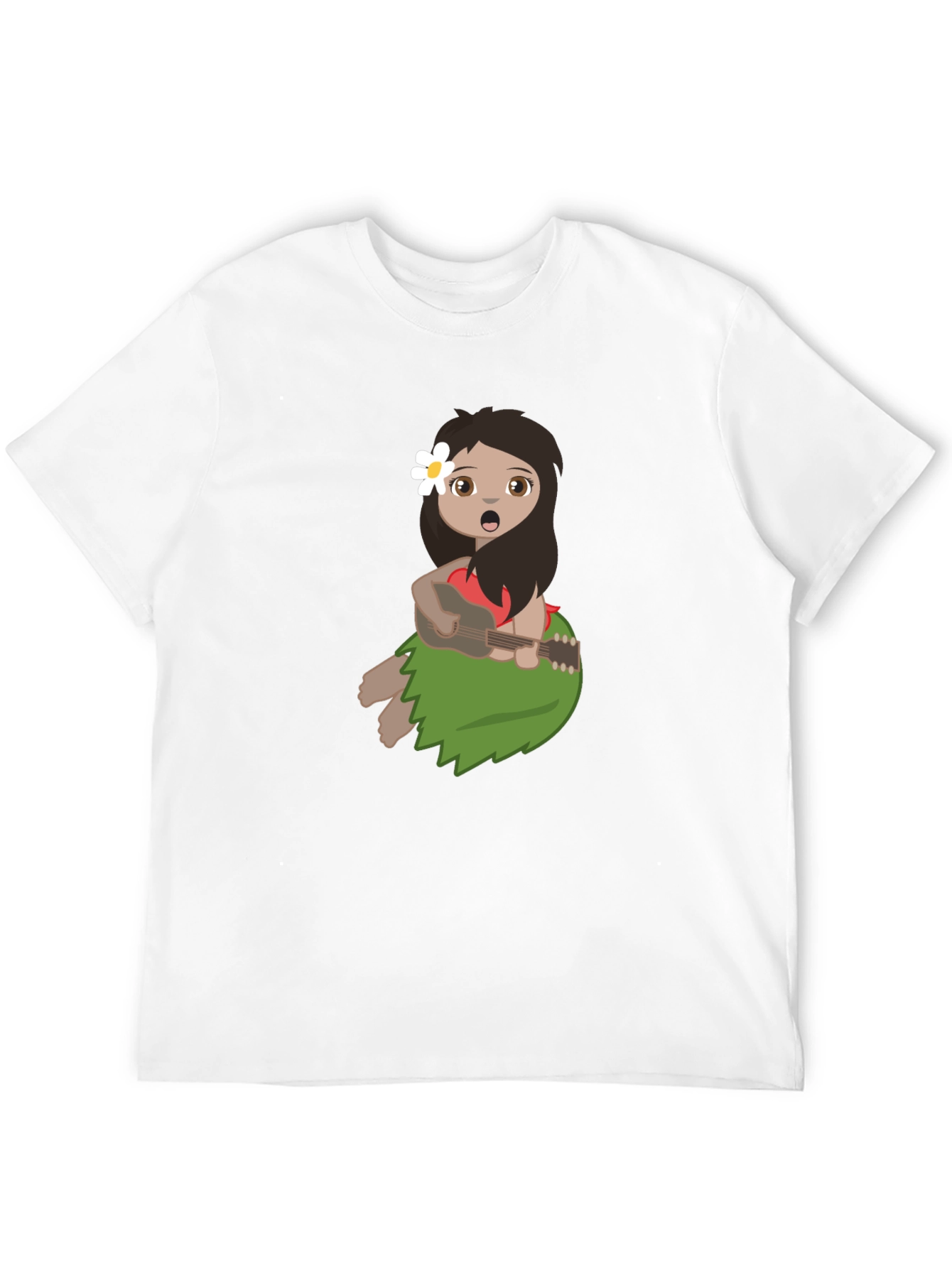 Hula Girl Graphic Tee - Black Casual T-Shirt