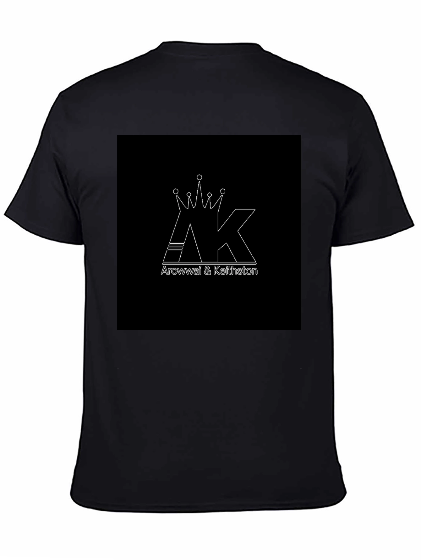 AK Arowwai & Keithston Crown Graphic Black T-Shirt
