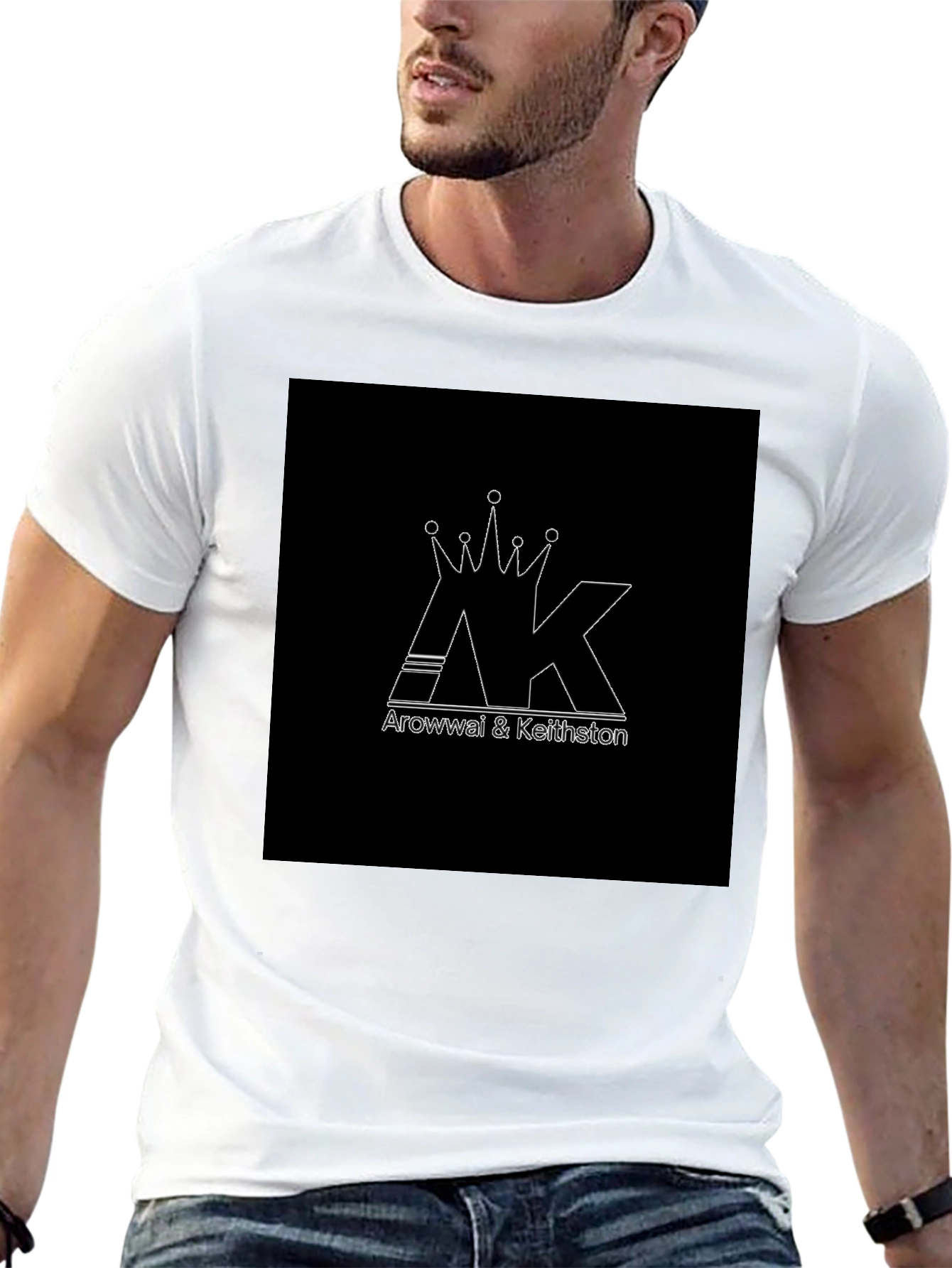 AK Arowwai & Keithston Crown Graphic Black T-Shirt