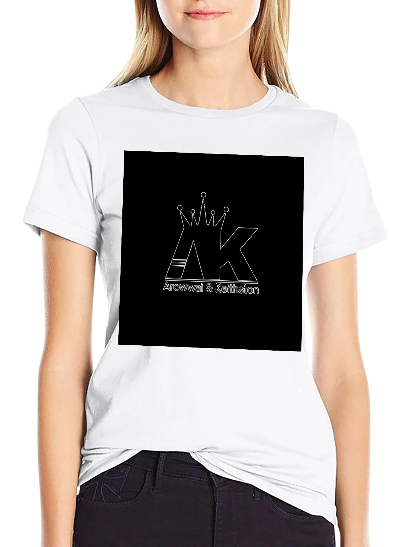 AK Arowwai & Keithston Crown Graphic Black T-Shirt