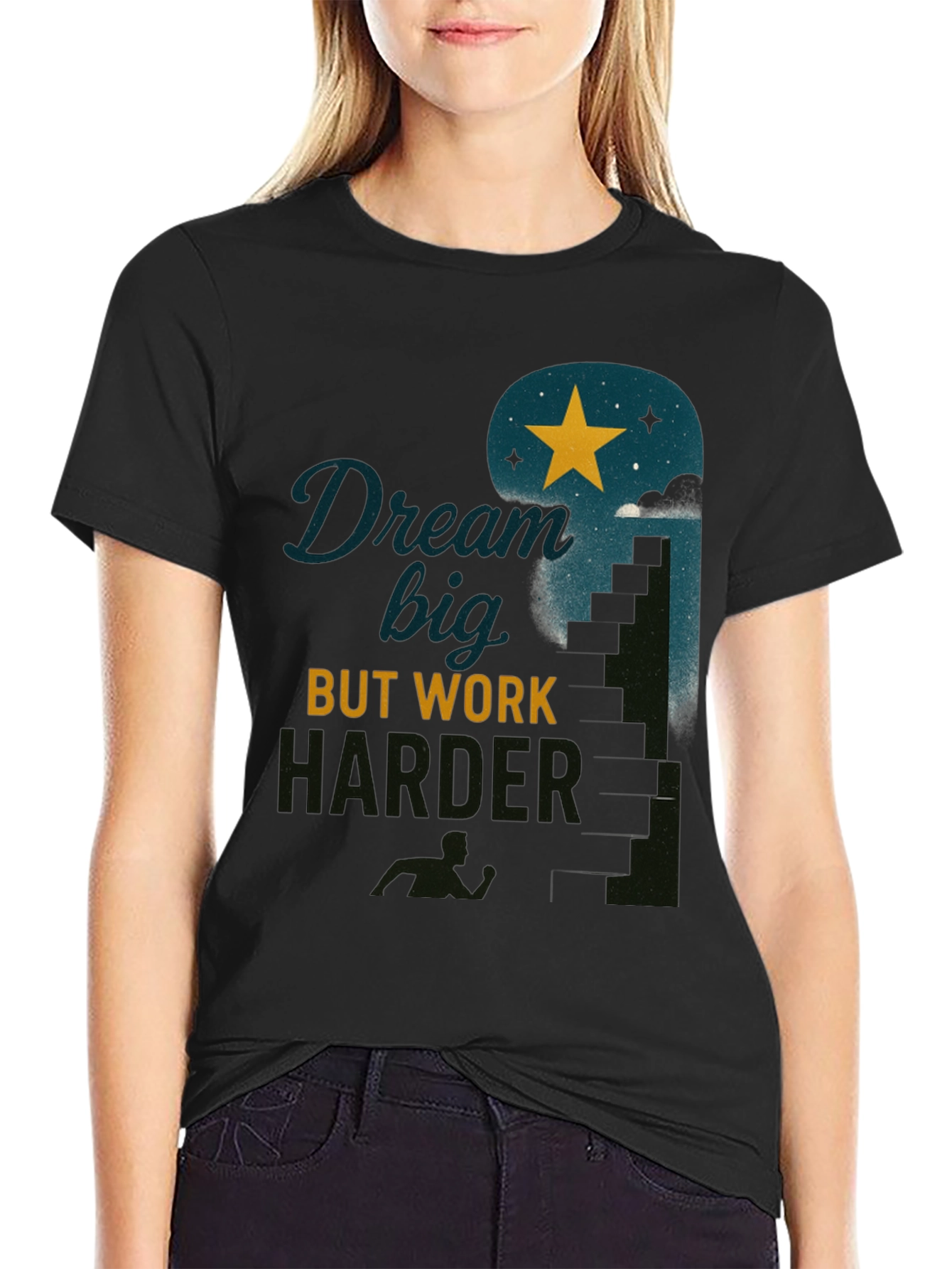 Dream Big Work Harder Graphic Tee