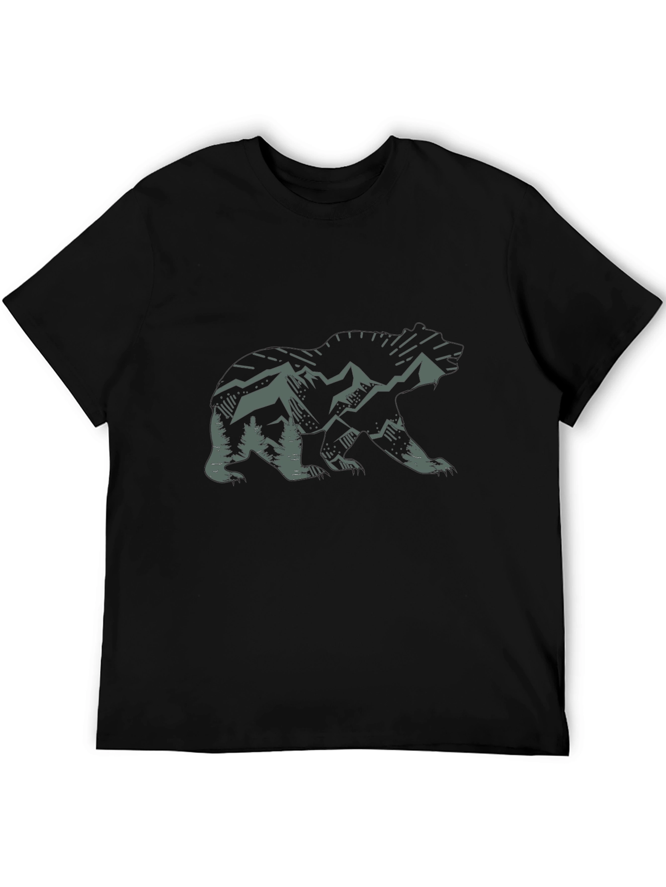 Nature Bear Graphic Tee - Outdoor Adventure Shirt