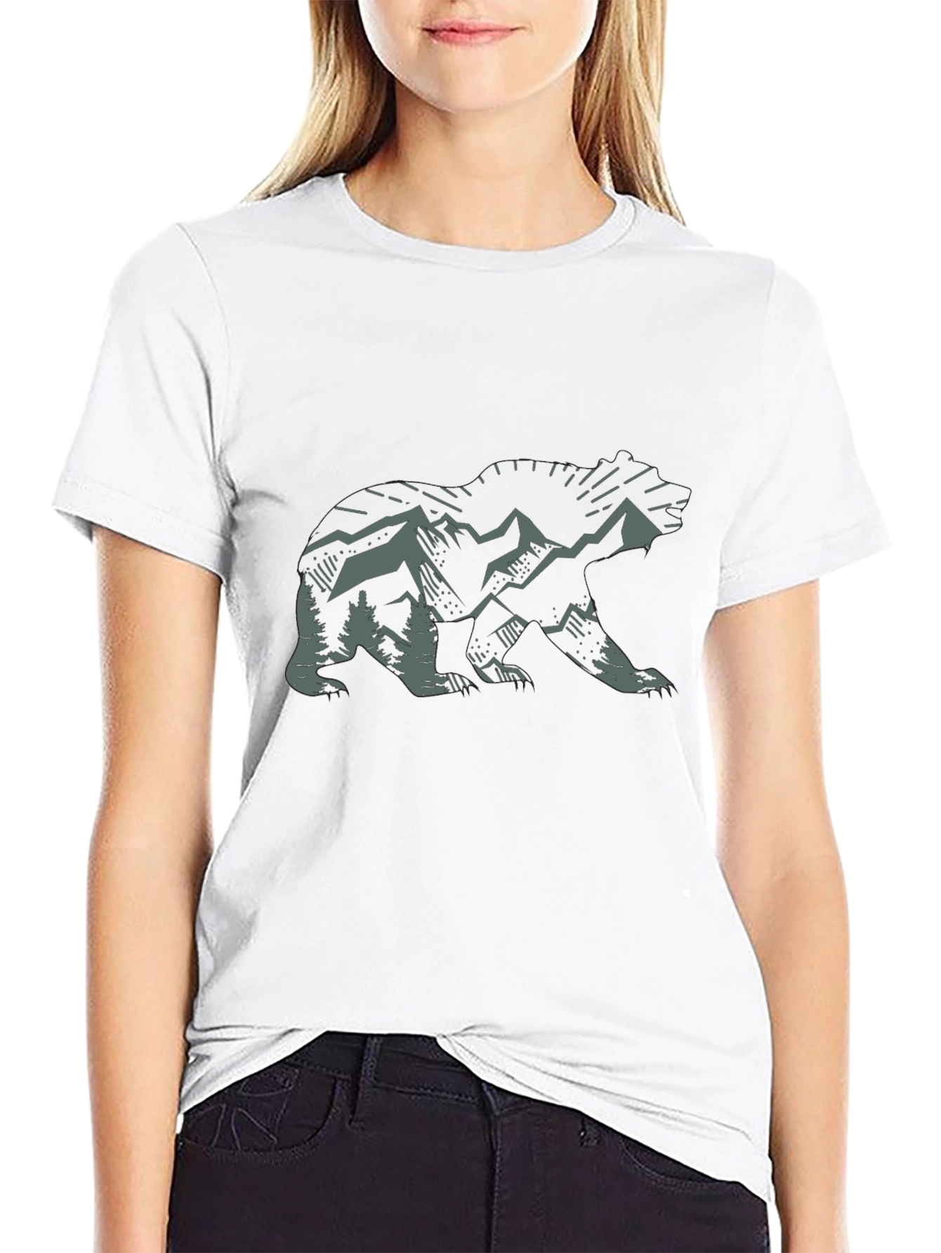 Nature Bear Graphic Tee - Outdoor Adventure Shirt