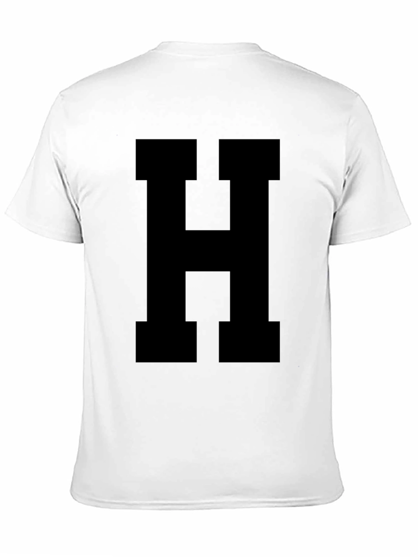 Bold Black H Graphic T-Shirt - Stylish & Versatile