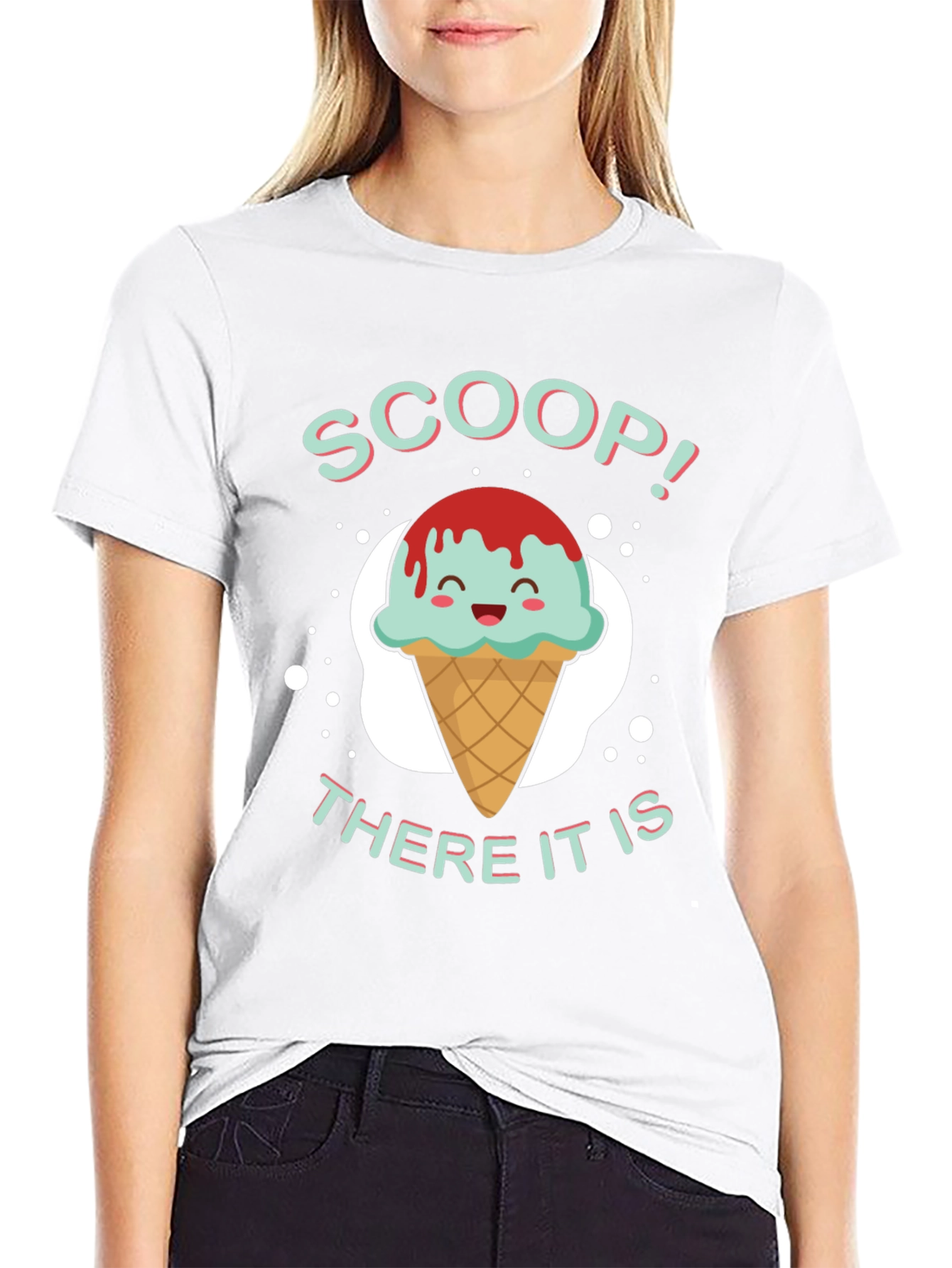 Scoop! Graphic Print T-Shirt