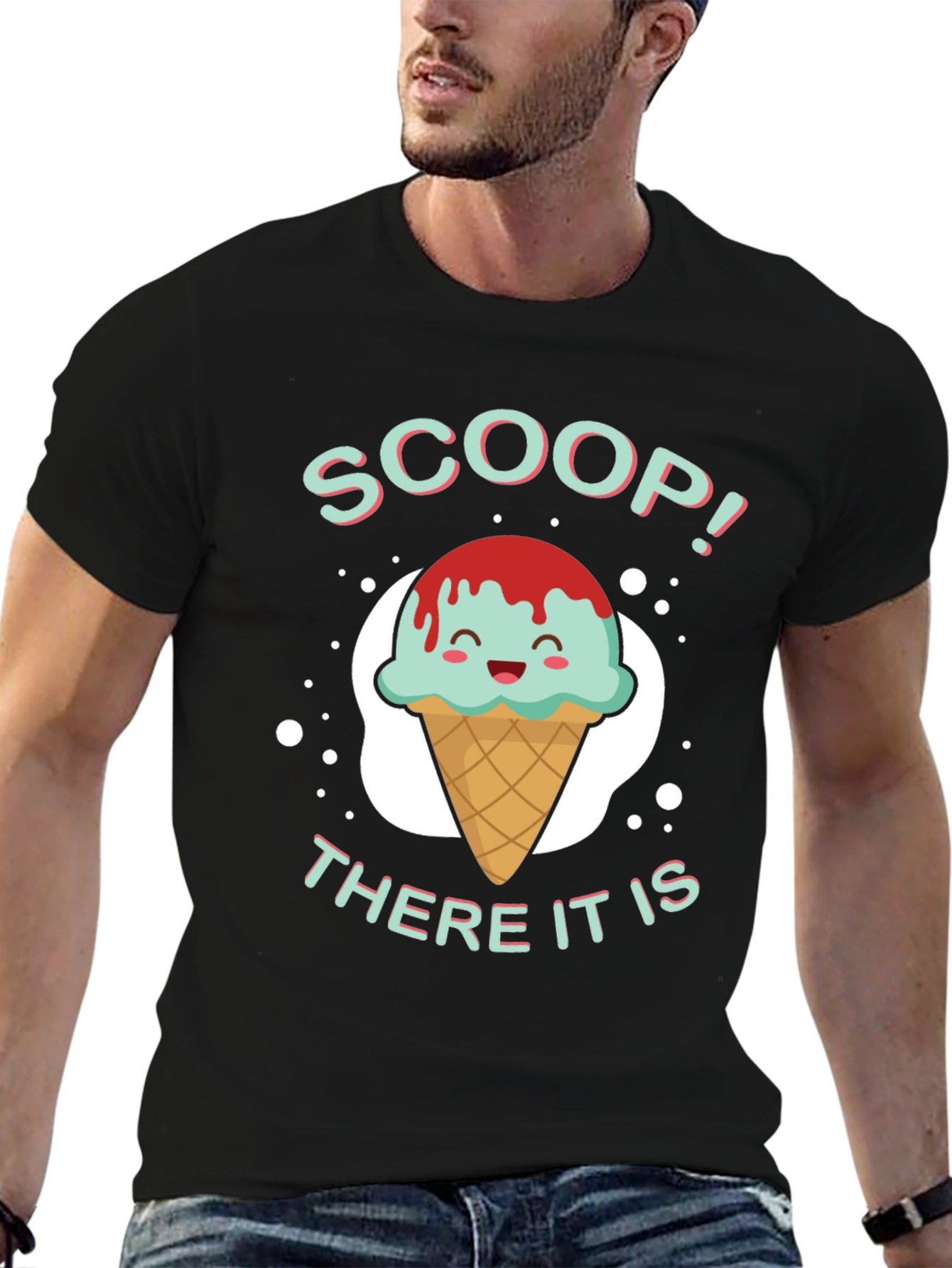Scoop! Graphic Print T-Shirt
