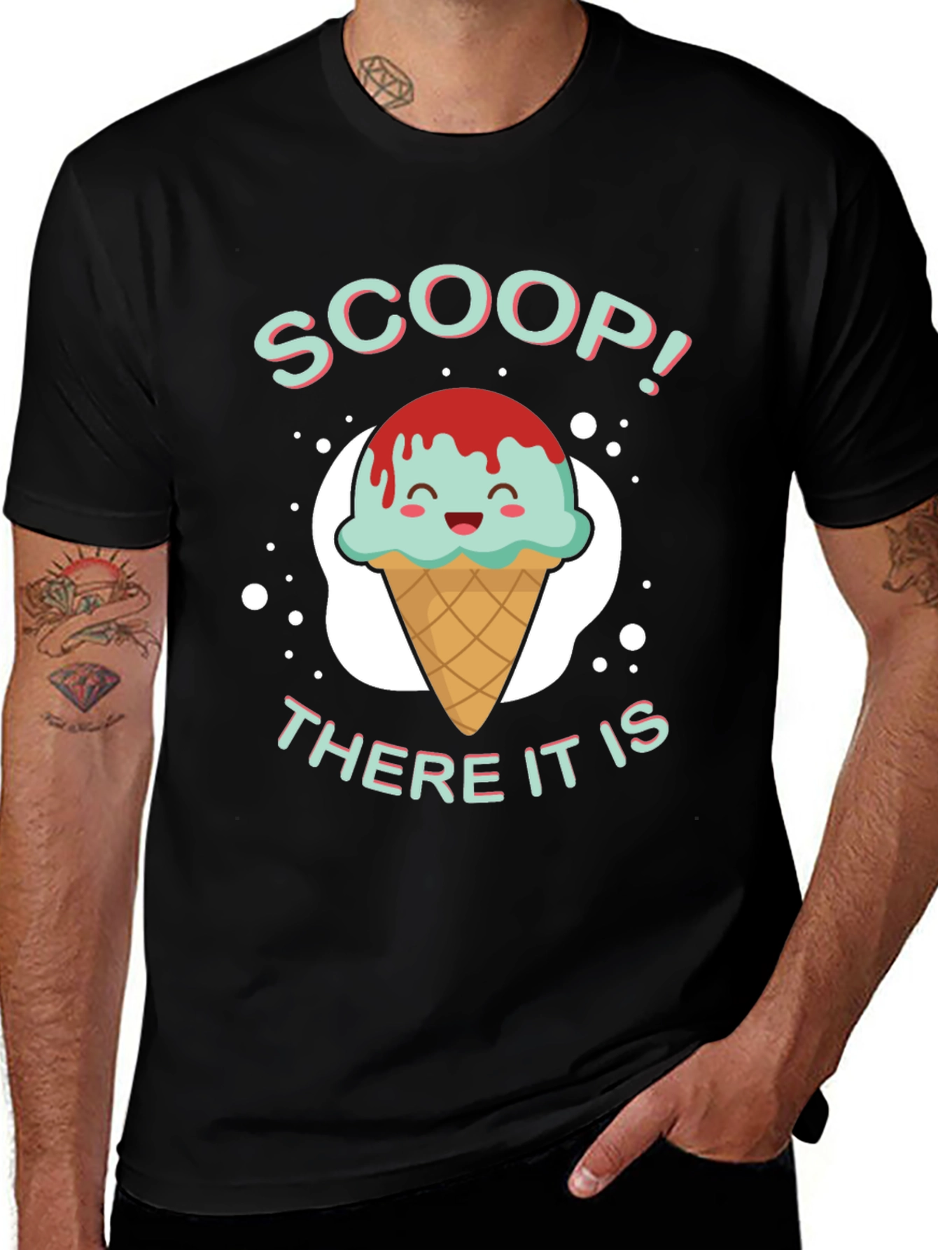 Scoop! Graphic Print T-Shirt
