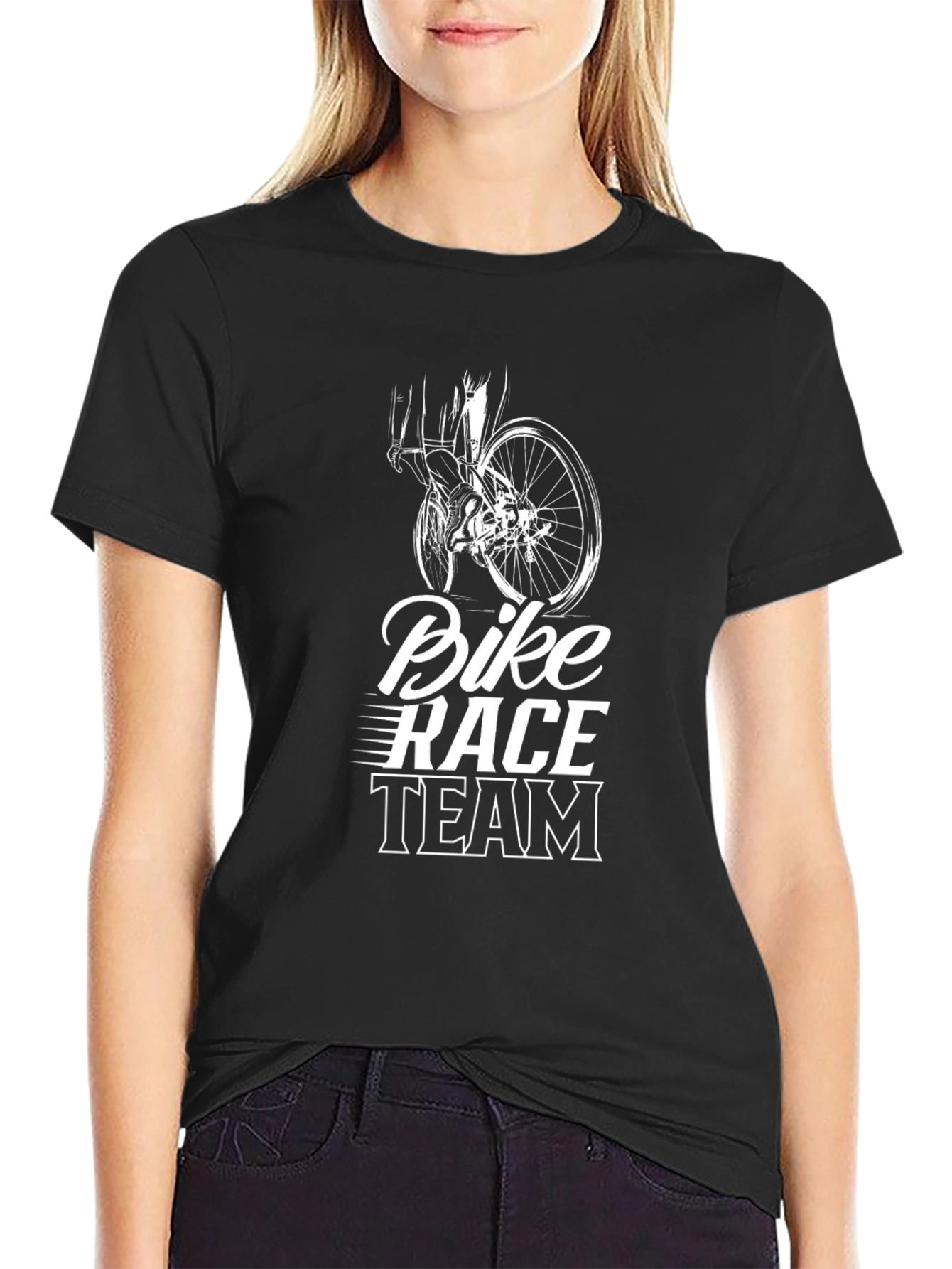 Bike Race Team Graphic T-Shirt - Black
