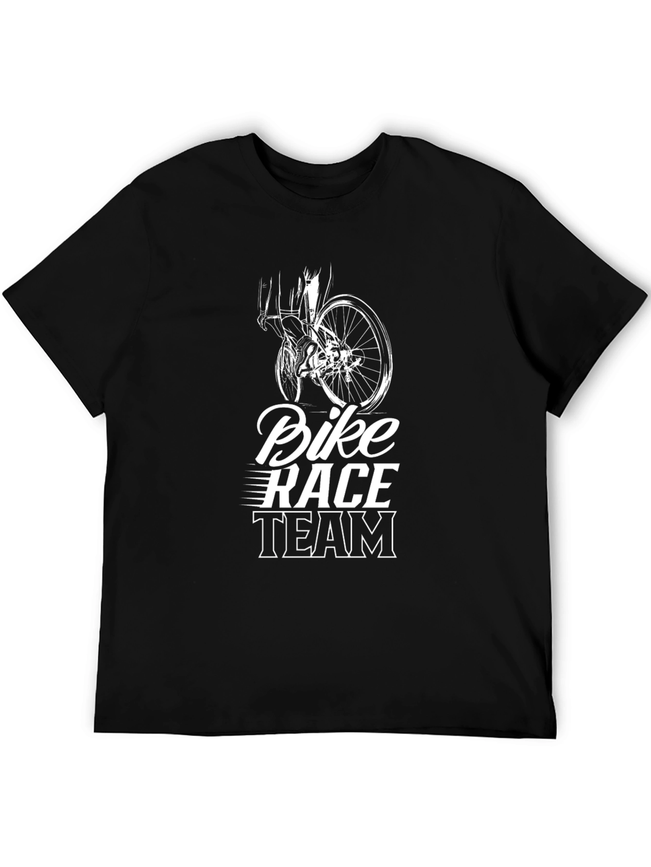 Bike Race Team Graphic T-Shirt - Black