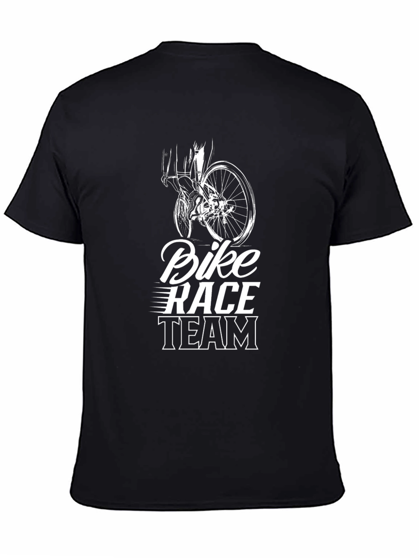 Bike Race Team Graphic T-Shirt - Black