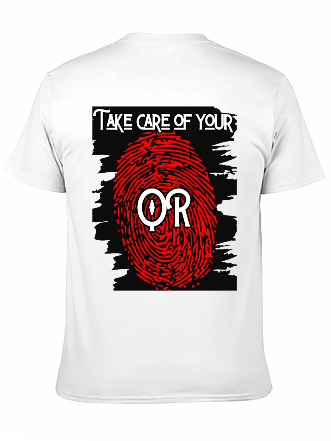 Take Care of Your QR Fingerprint Graphic Tee