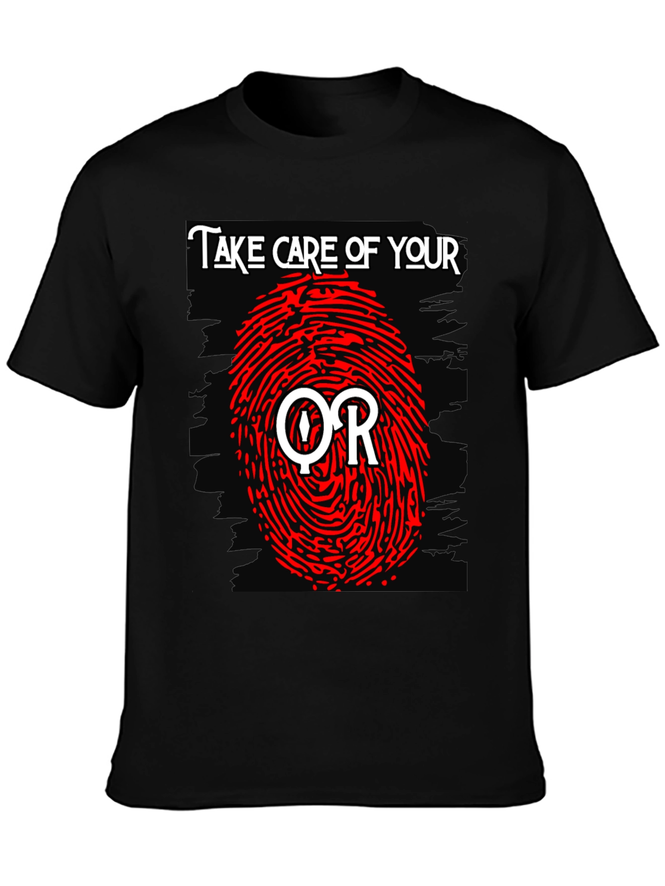 Take Care of Your QR Fingerprint Graphic Tee
